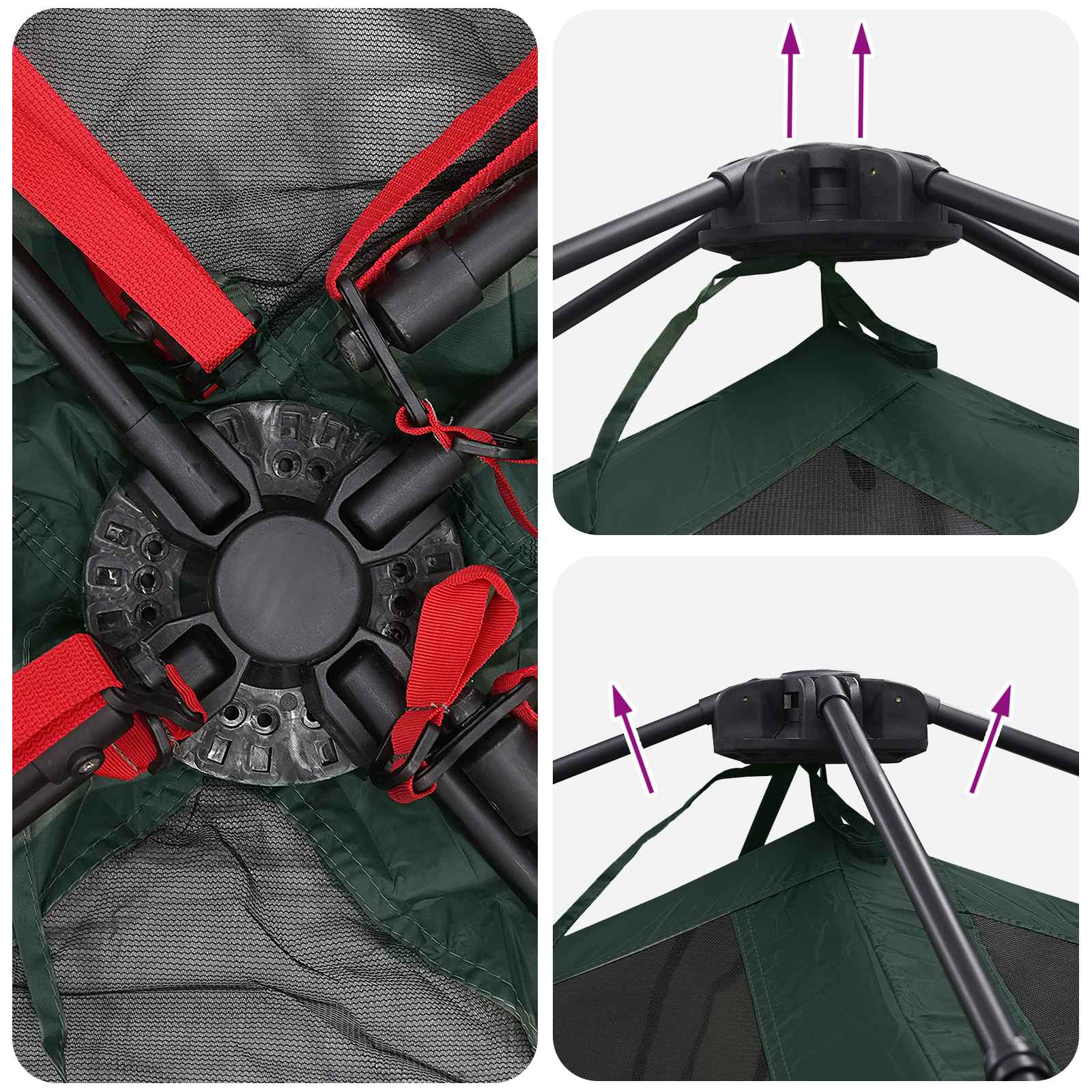 Instant šator s krovom Maslinasto zelena 305 x 275 x 190 cm