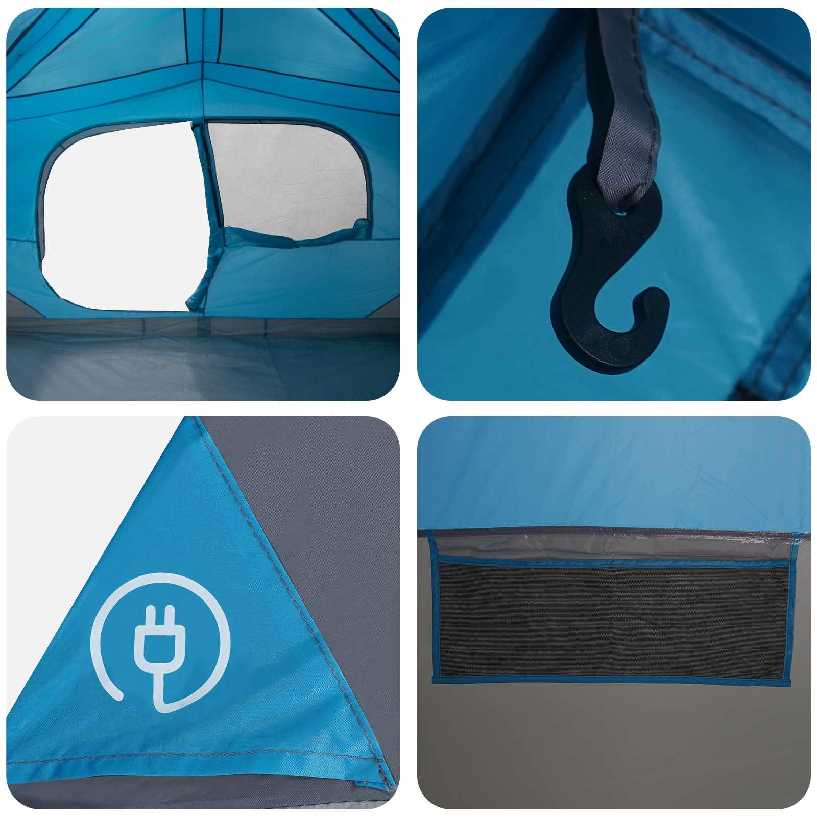 Instant šator Plava 365 x 280 x 200 cm Poliester i čelik