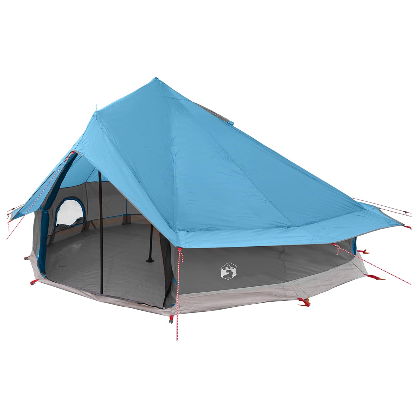 Tipi šator s krovom Plava 700 x 700 x 395 cm Poliester i čelik