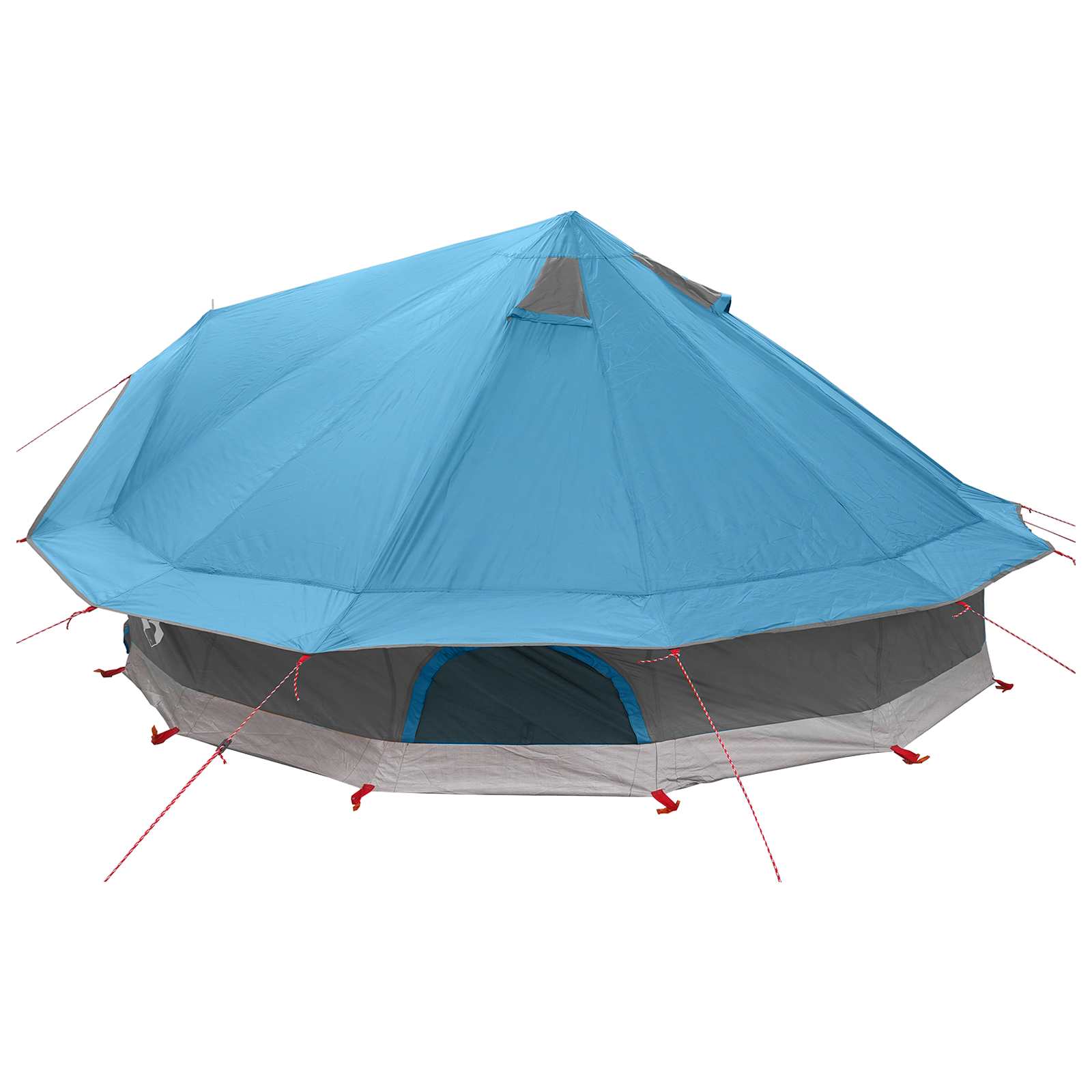 Tipi šator s krovom Plava 700 x 700 x 395 cm Poliester i čelik