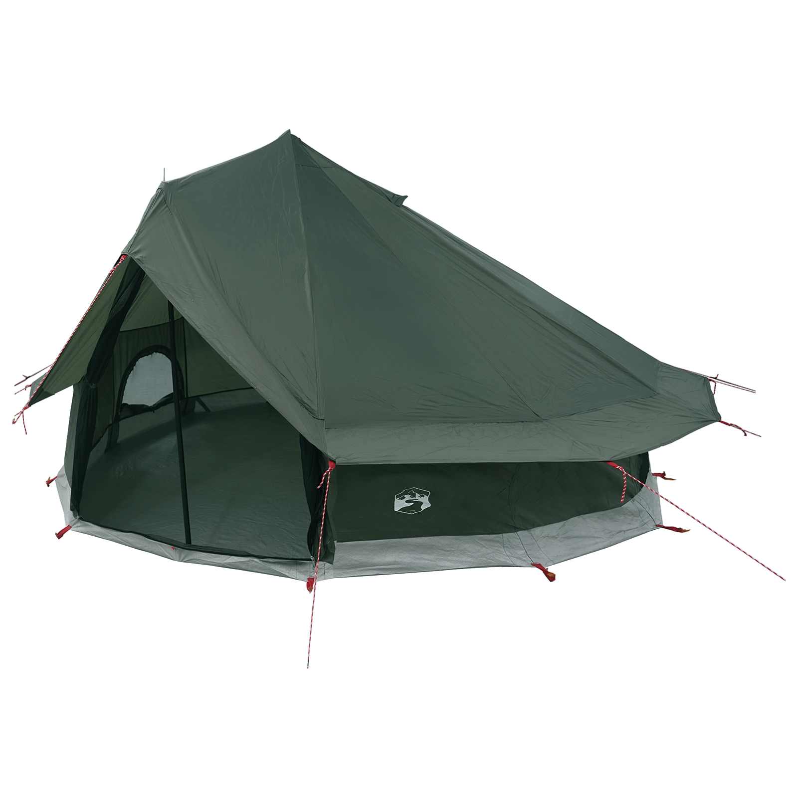 Tipi šator s krovom Maslinasto zelena 700 x 700 x 395 cm