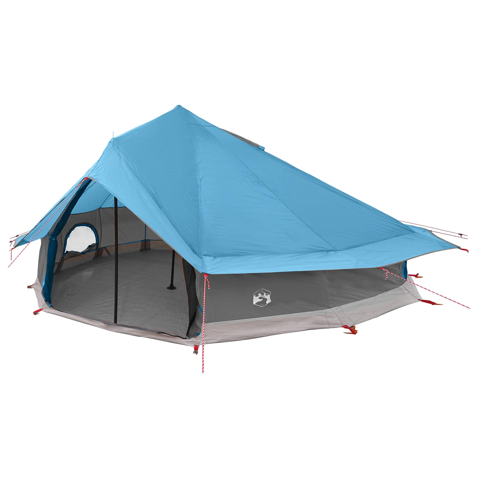 Tipi šator s krovom Plava 800 x 800 x 430 cm Poliester i čelik