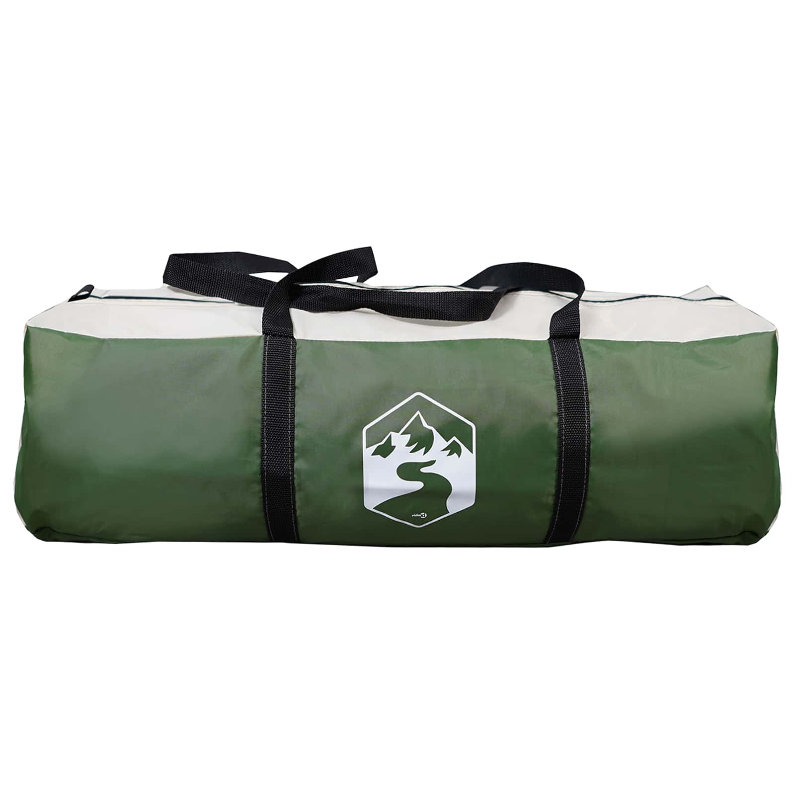 Tipi šator s krovom Zelena 250 x 250 cm Poliester i čelik