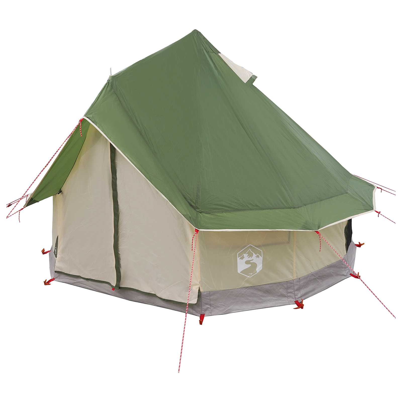 Tipi šator s krovom Zelena 250 x 250 cm Poliester i čelik