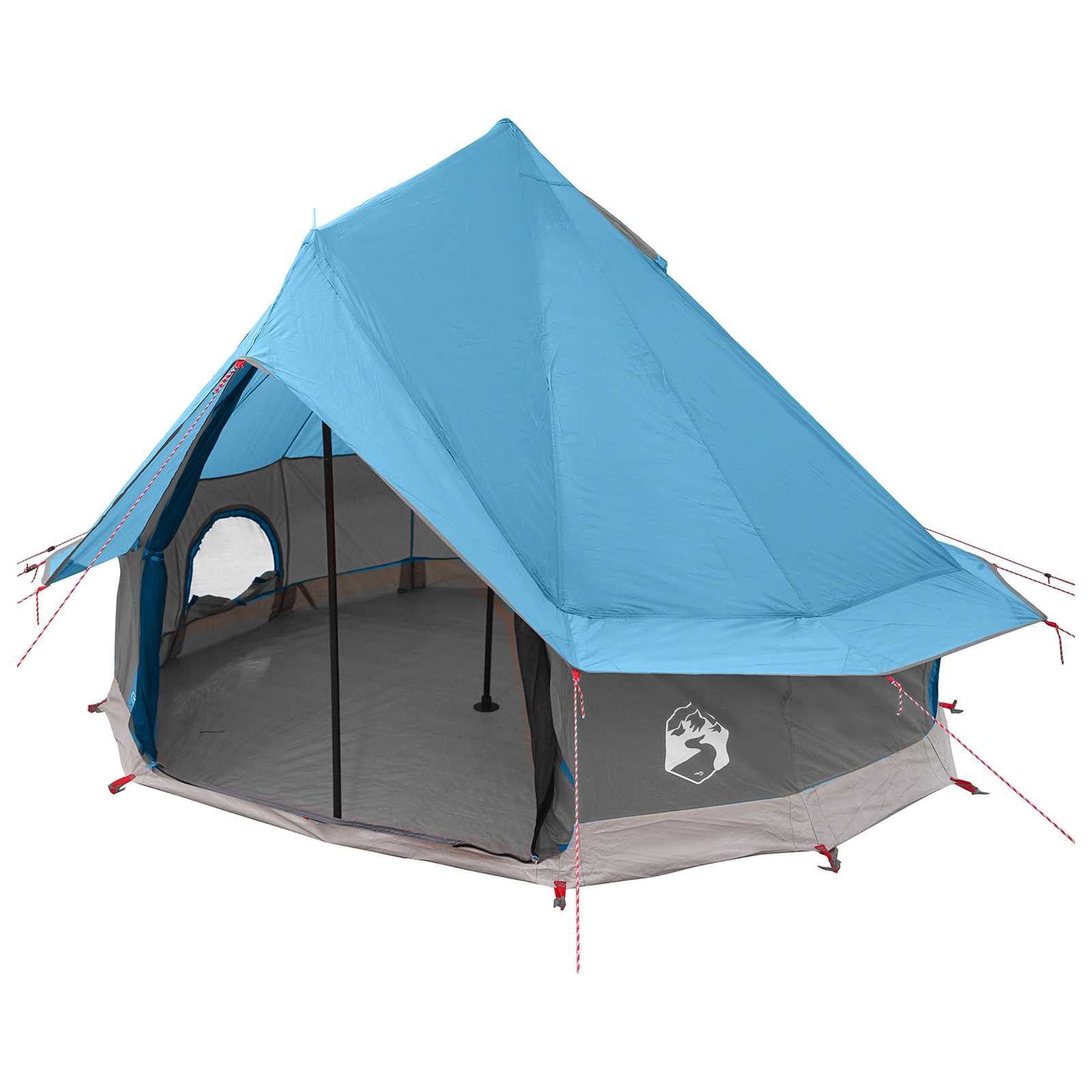 Tipi šator s krovom Plava 250 x 250 cm Poliester i čelik