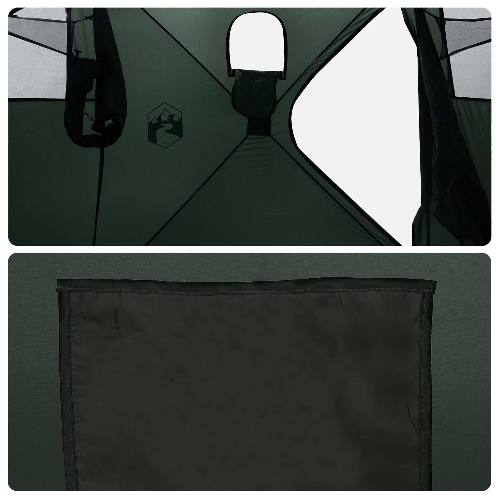 Lovni šator s krovom Maslinasto zelena 143 x 143 x 165 cm