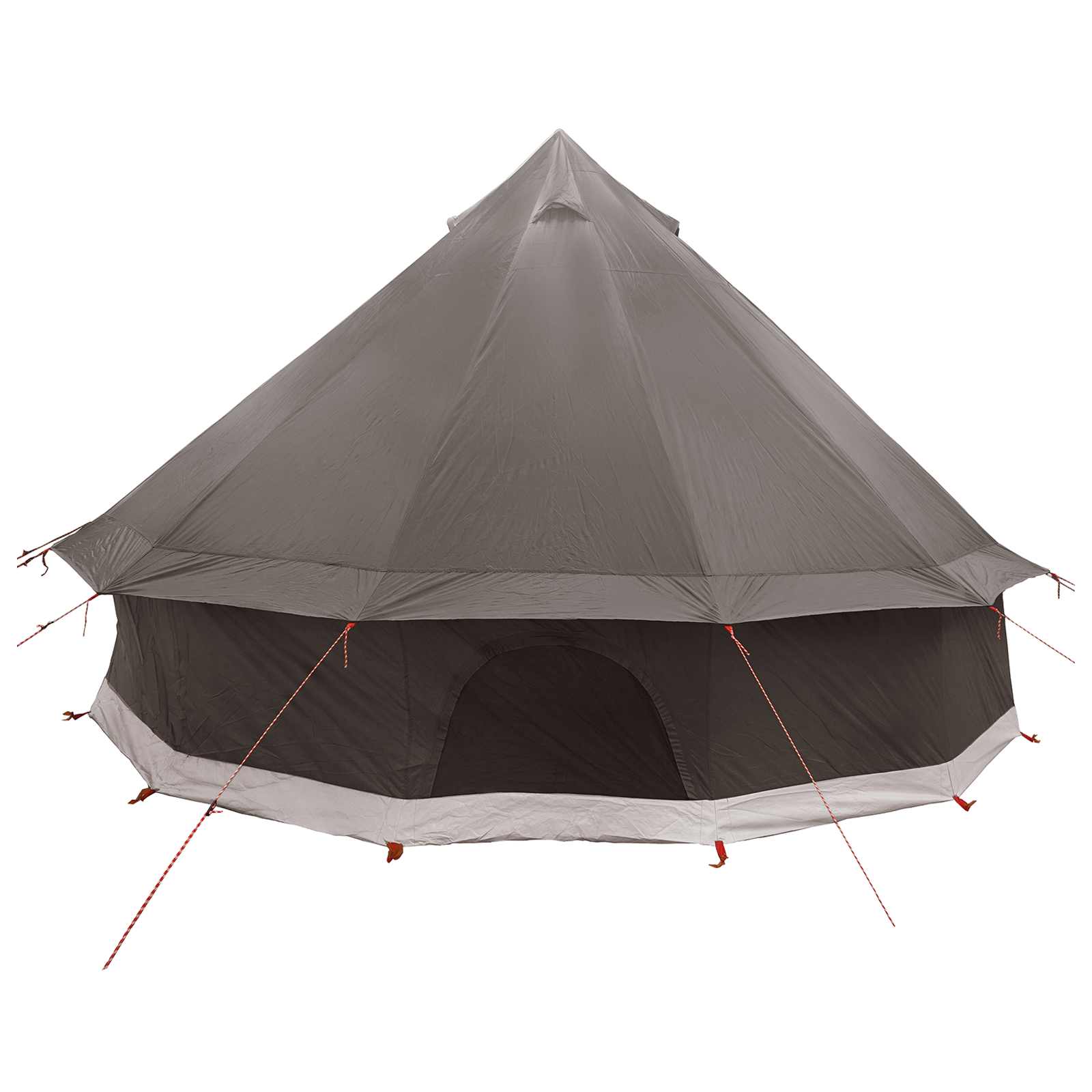 Tipi šator Smeđa siva 300 x 300 x 200 cm Poliester i čelik