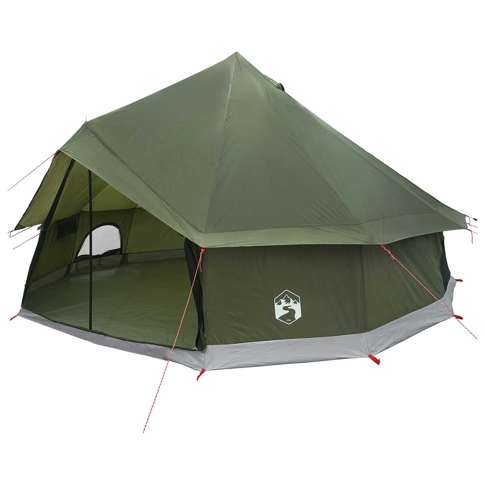 Tipi šator s krovom Maslinastozelena 400 x 400 x 250 cm