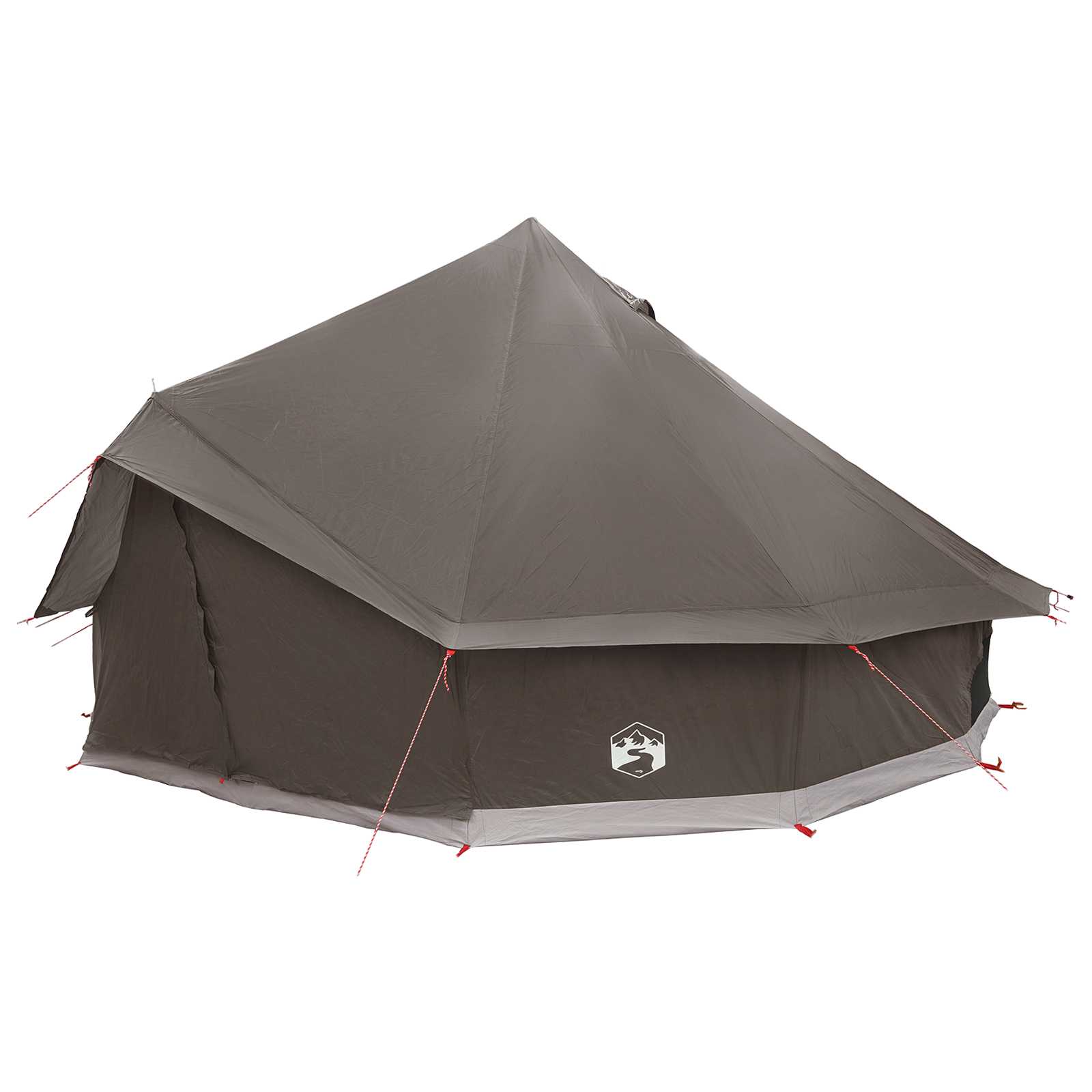 Tipi šator Smeđa siva 500 x 500 x 300 cm Poliester i čelik