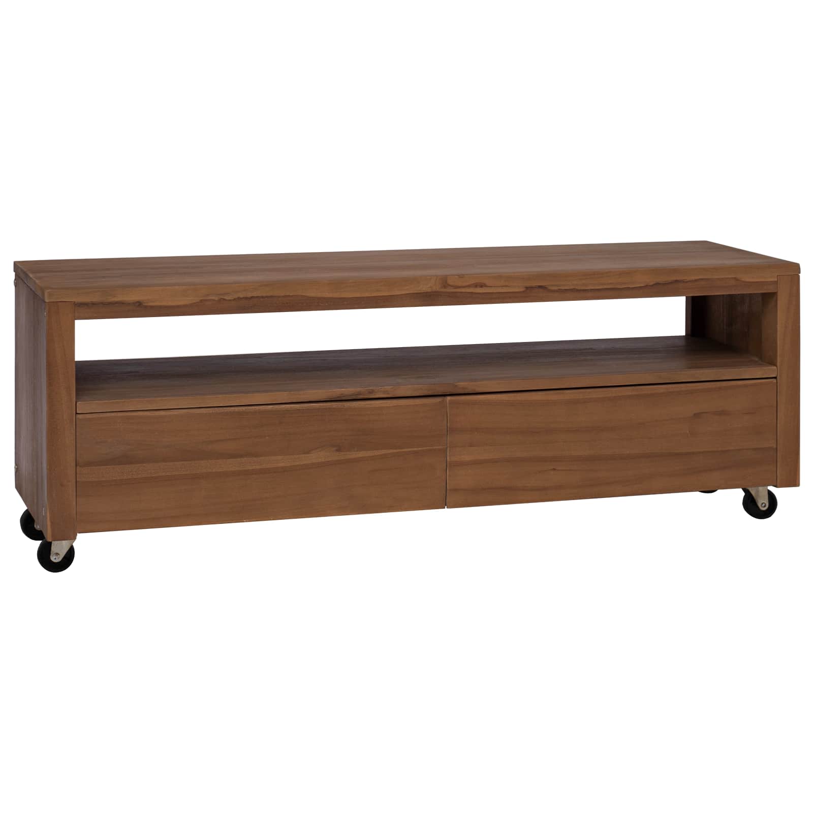 TV ormar 110 x 30 x 40 cm Prirodna Čvrsto teak drvo