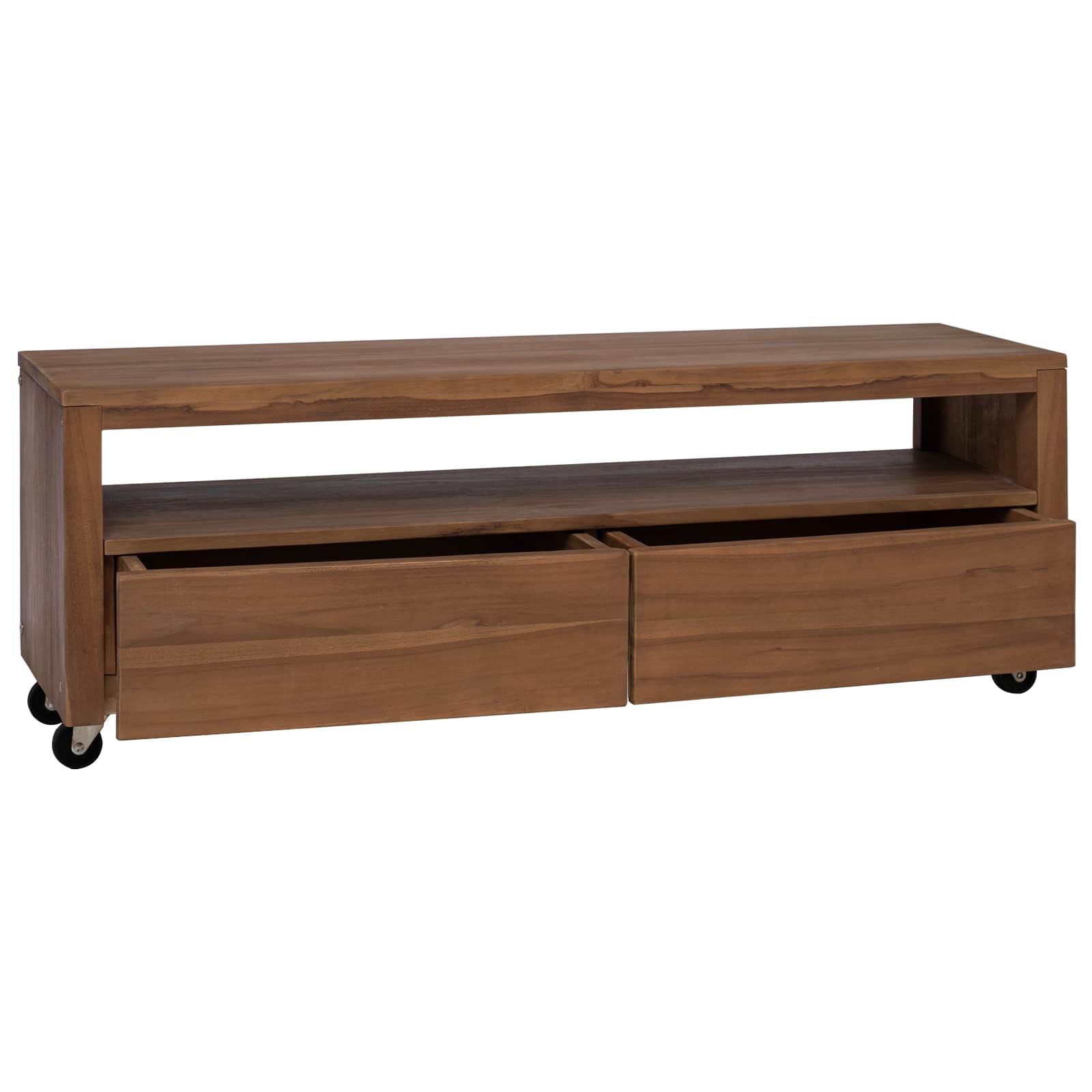 TV ormar 110 x 30 x 40 cm Prirodna Čvrsto teak drvo