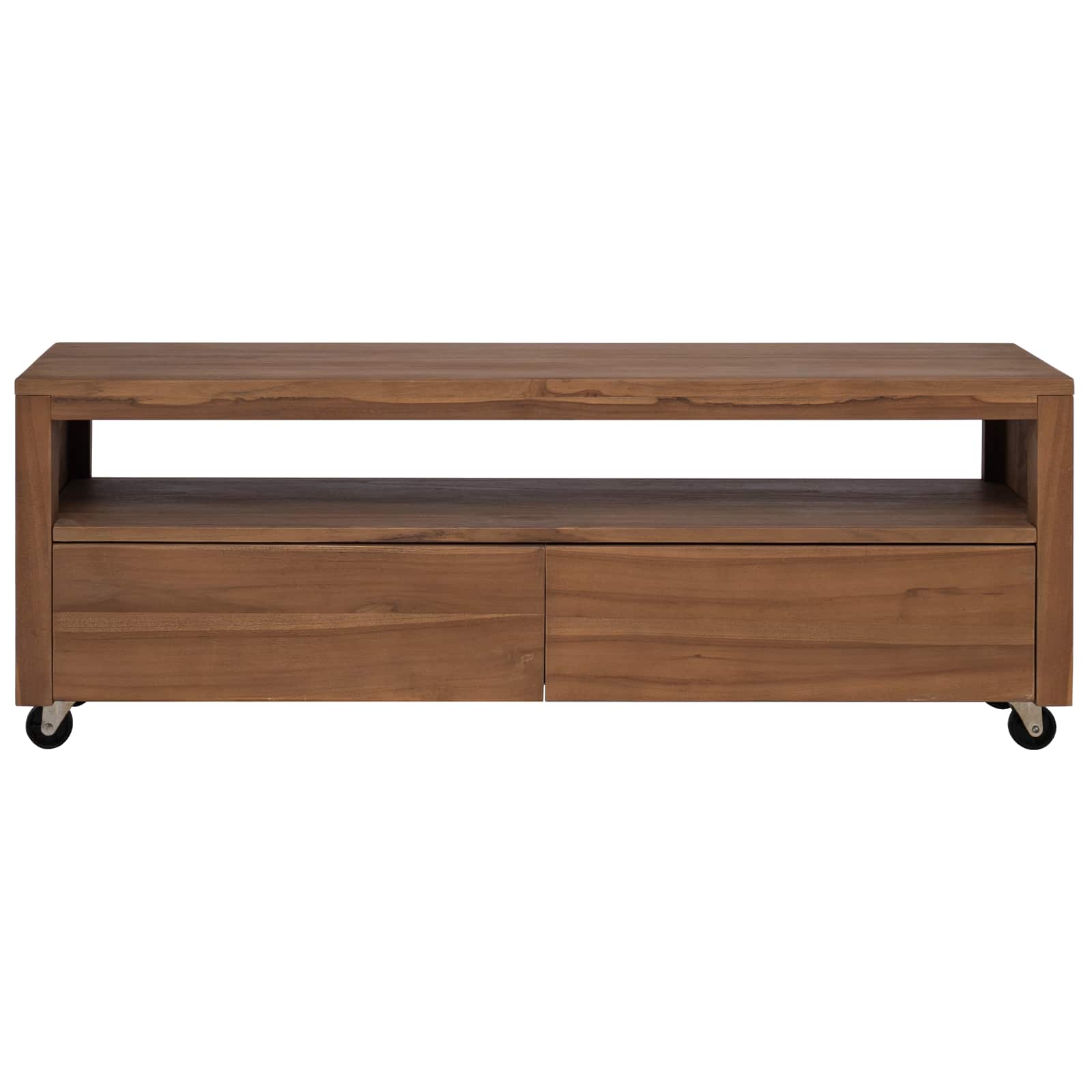 TV ormar 110 x 30 x 40 cm Prirodna Čvrsto teak drvo