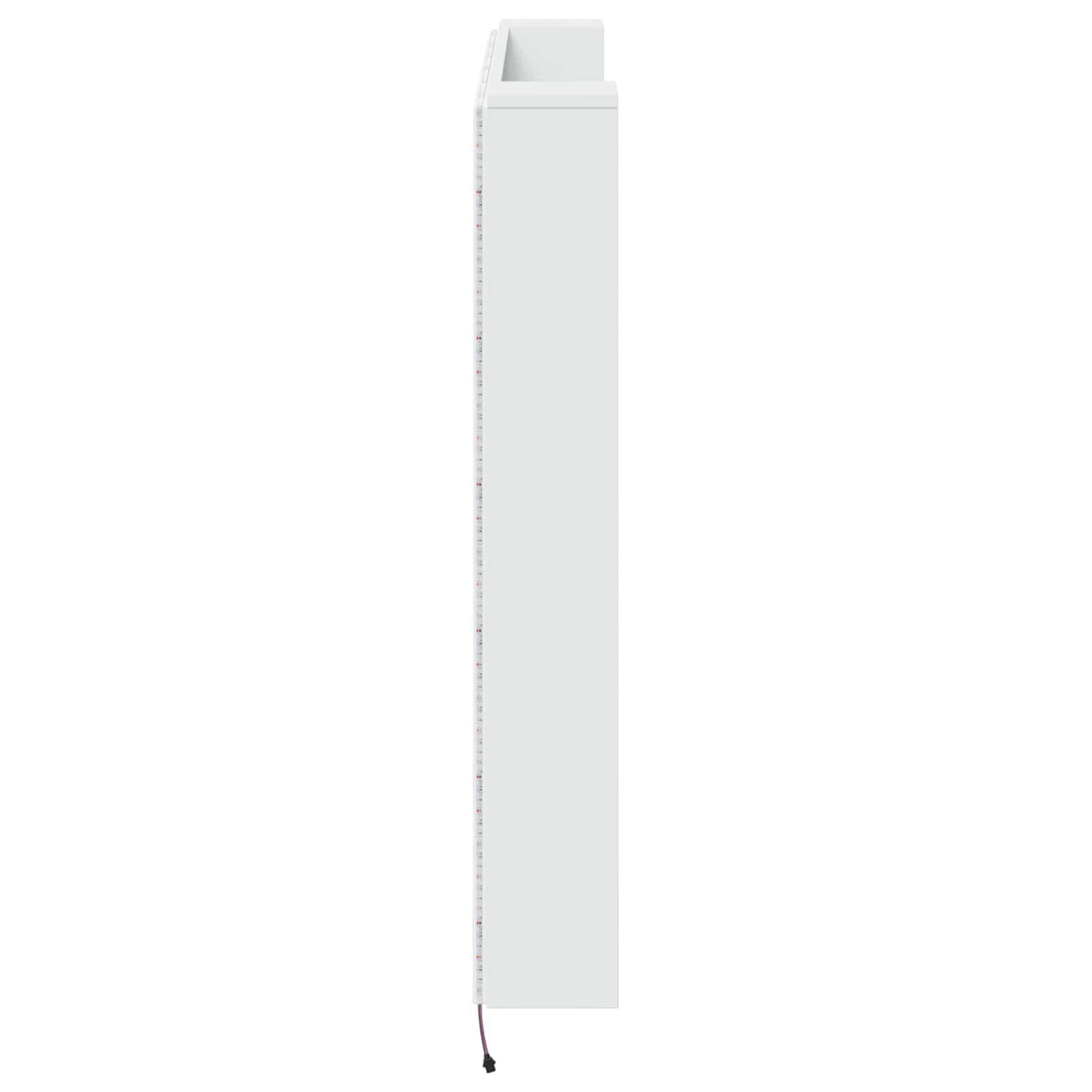 Krevetna ploča s LED-om s policom Bijeli 140 x 16,5 x 103,5 cm