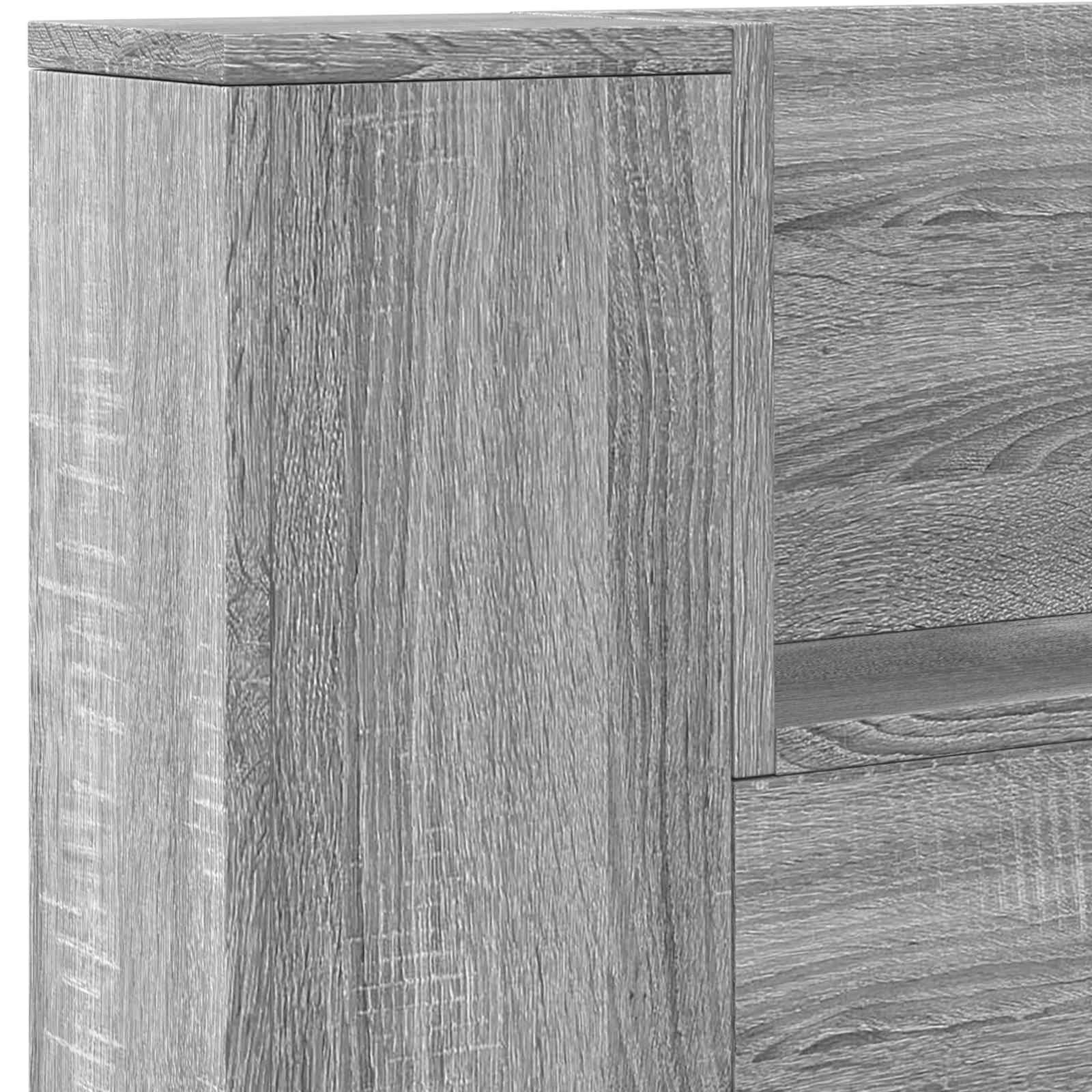 Krevetna ploča s LED-om Zidne Sivi Sonoma 140 x 16,5 x 103,5 cm