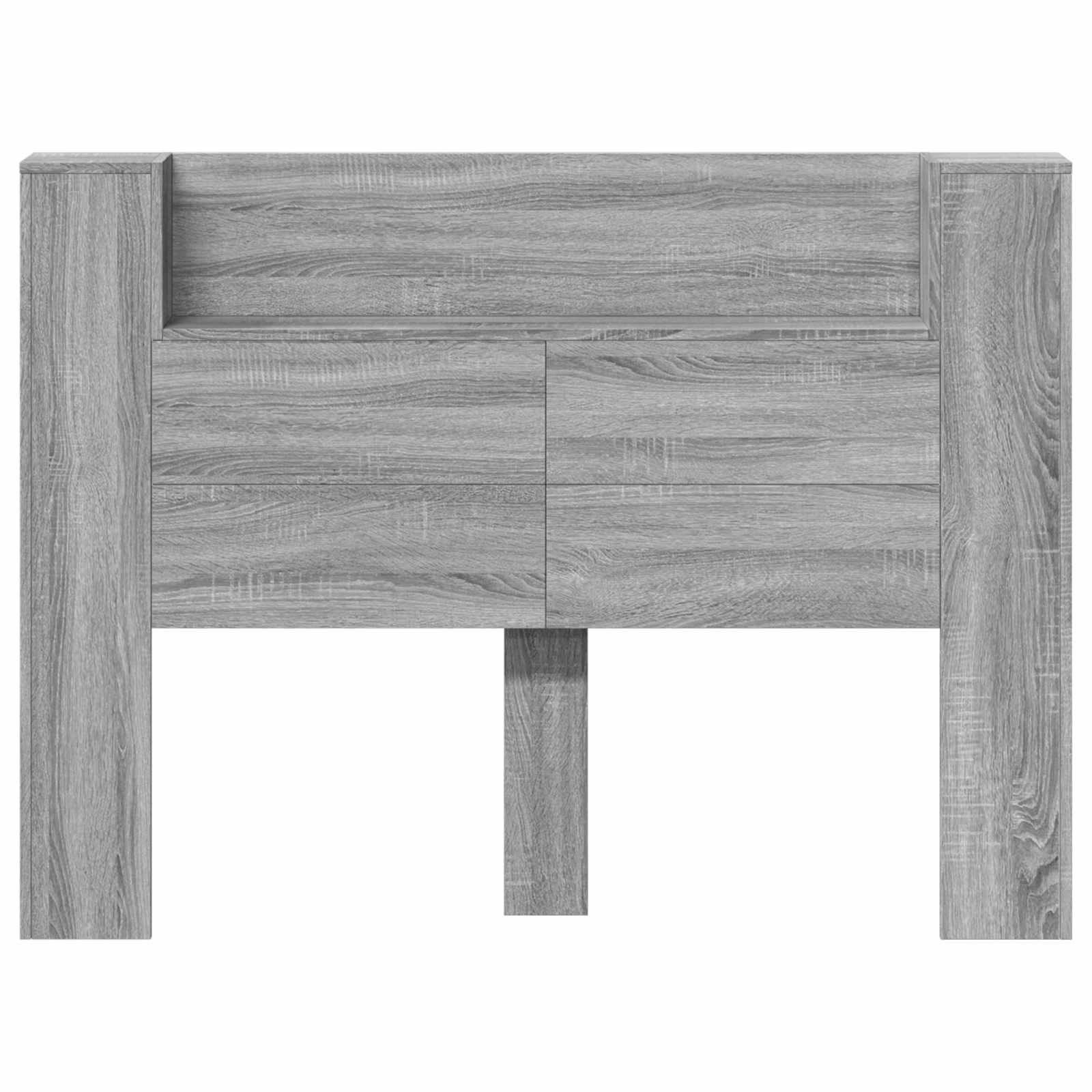 Krevetna ploča s LED-om Zidne Sivi Sonoma 140 x 16,5 x 103,5 cm