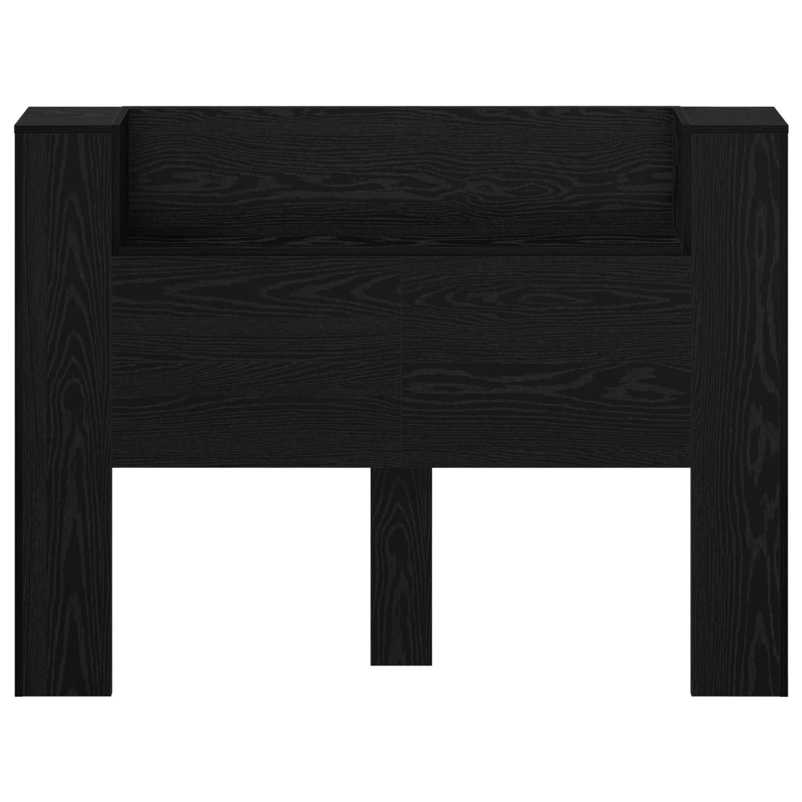 Krevetna ploča s LED-om Zidne Crni Hrast 140 x 16,5 x 103,5 cm