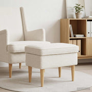 Stolica za noge Krem 55 x 35 x 41 cm Bouclé