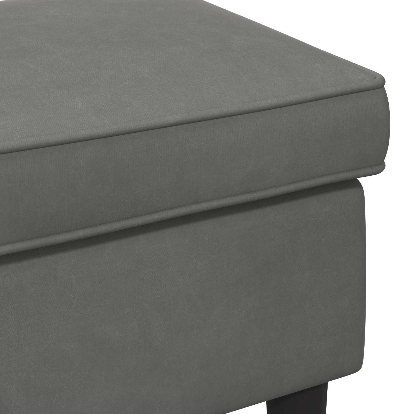 Stolica za noge Tamnosiva 55 x 35 x 41 cm Baršun