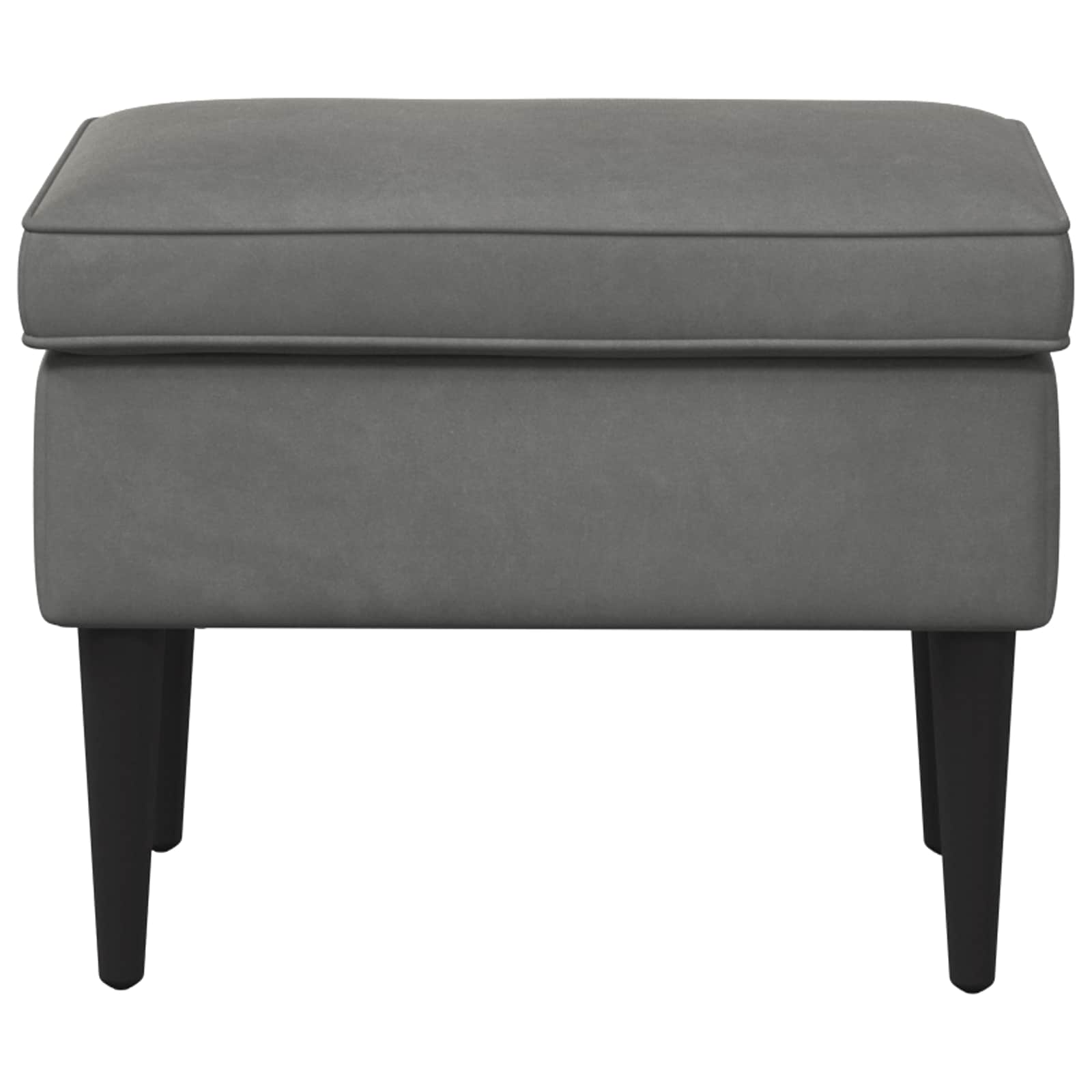 Stolica za noge Tamnosiva 55 x 35 x 41 cm Baršun