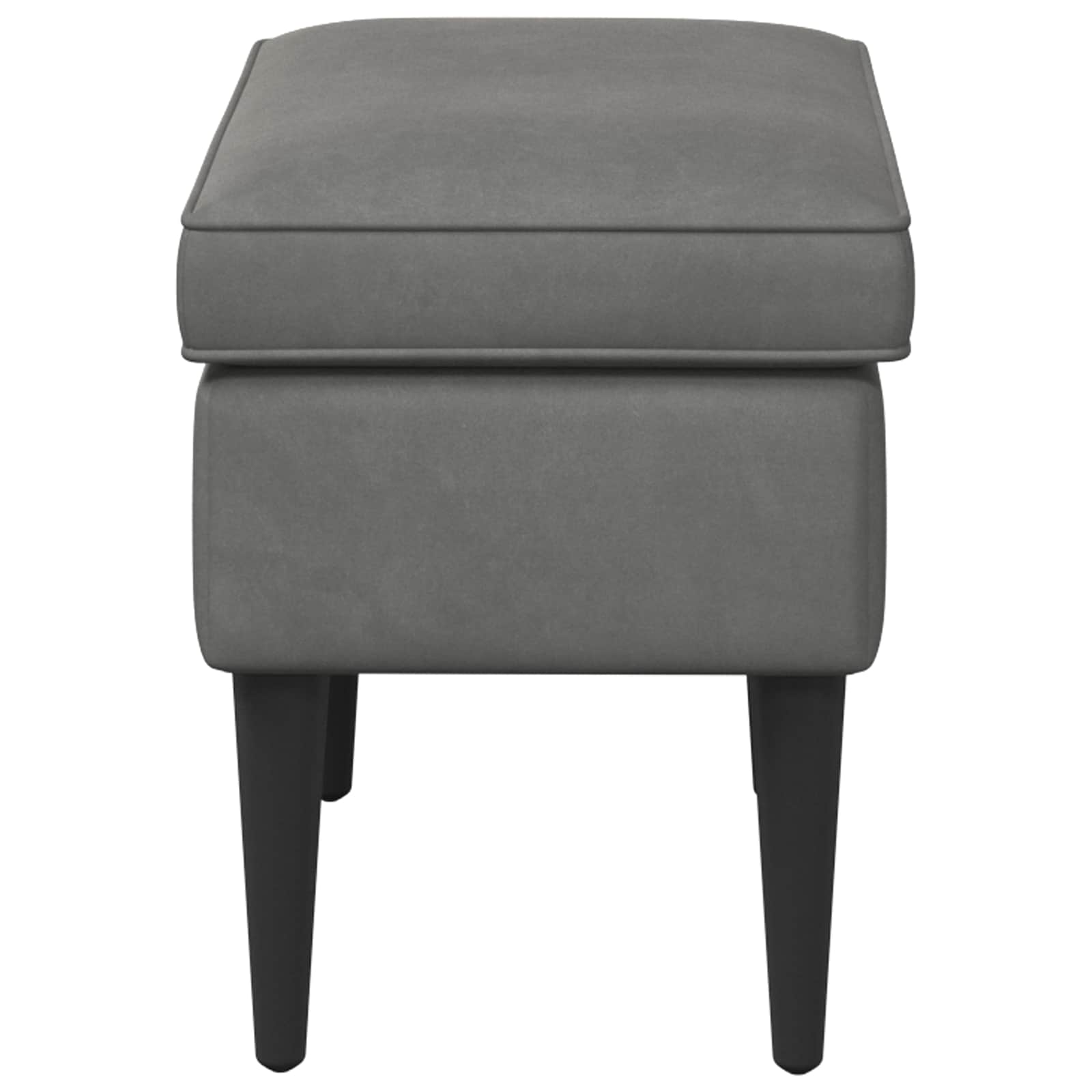 Stolica za noge Tamnosiva 55 x 35 x 41 cm Baršun