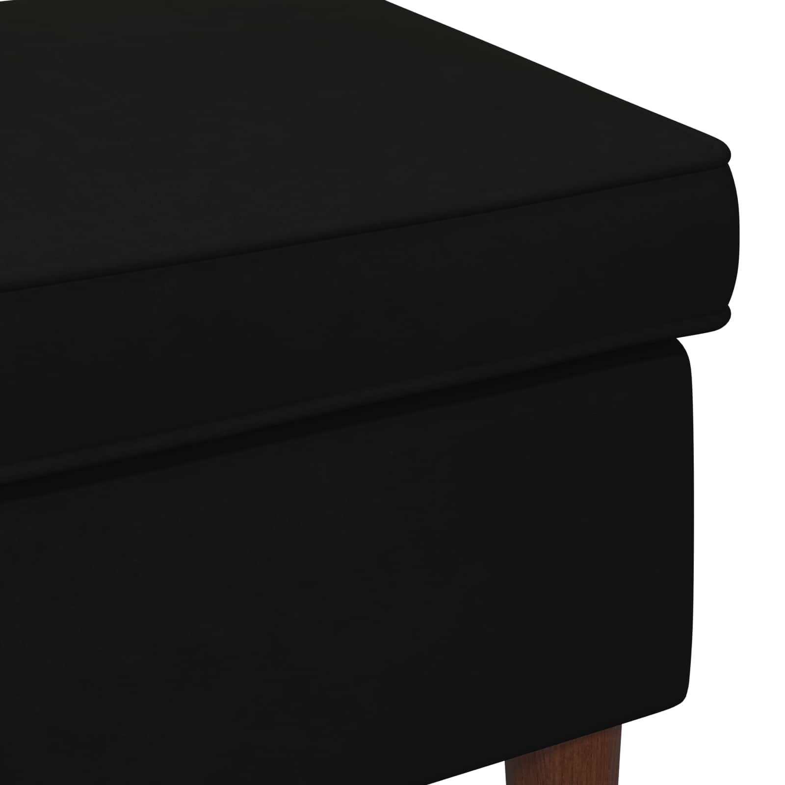 Stolica za noge Crna 55 x 35 x 41 cm Baršun