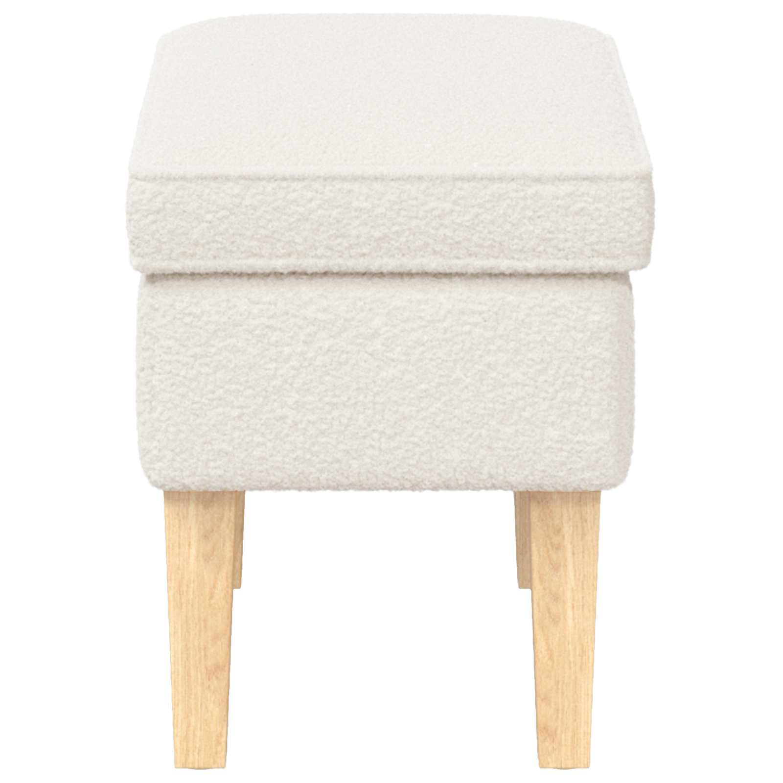 Stolica za noge Krem 55 x 35 x 41 cm Bouclé