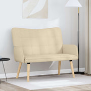 Kauč za dvoje Krema 115 x 61 x 87 cm tkanina