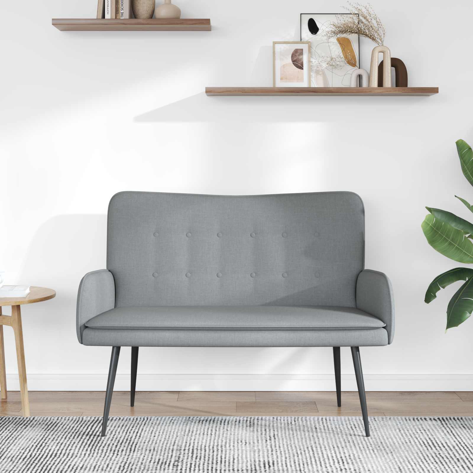 Sofa za dvije osobe Svijetlo siva 115 x 61 x 87 cm tkanina