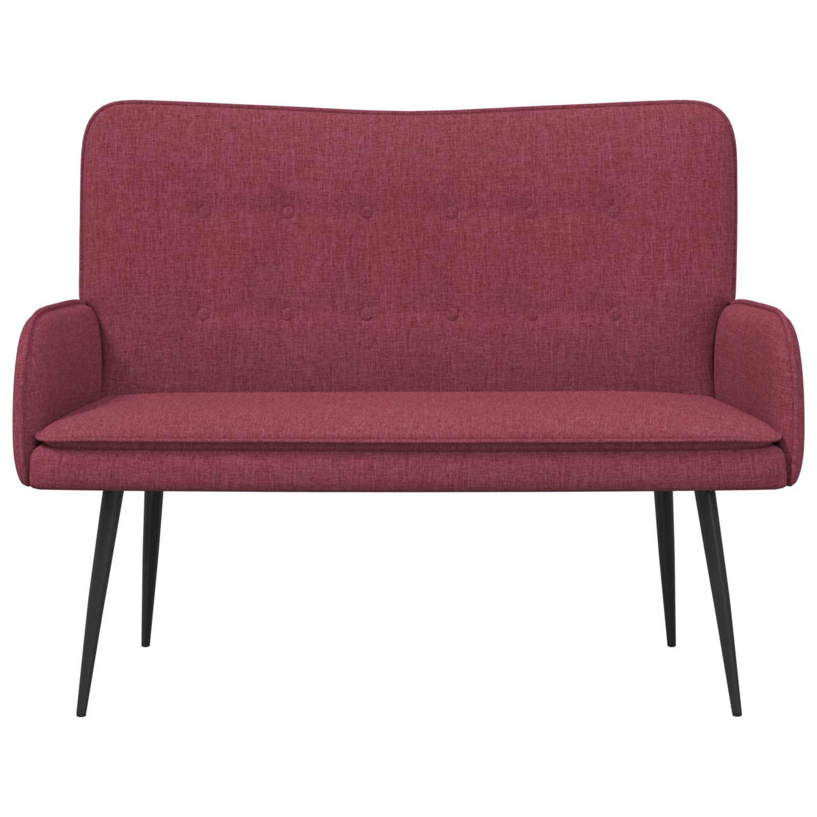 Sofa za dvije osobe boja crnog vina 115 x 61 x 87 cm tkanina