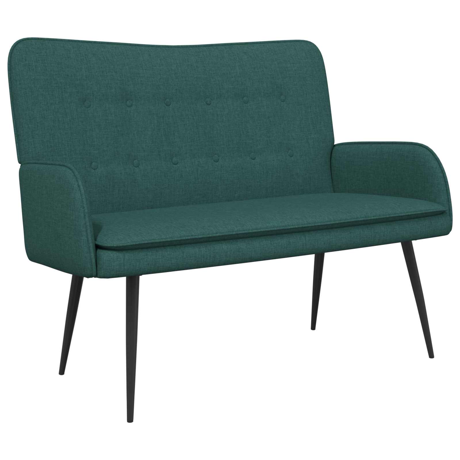 Sofa za dvije osobe Tamnozelena 115 x 61 x 87 cm Tkanina