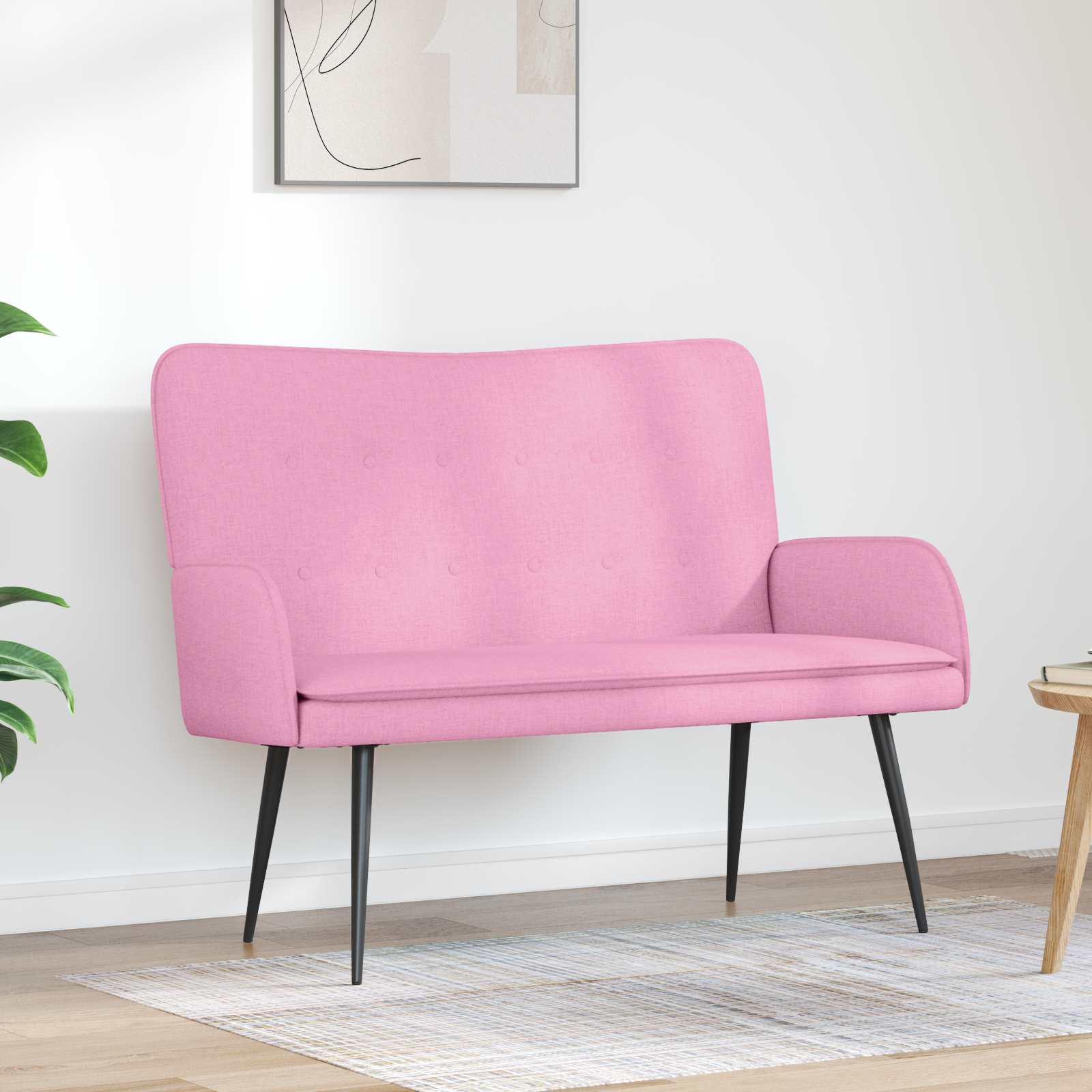 Sofa za dvije osobe Ružičasta 115 x 61 x 87 cm Tkanina