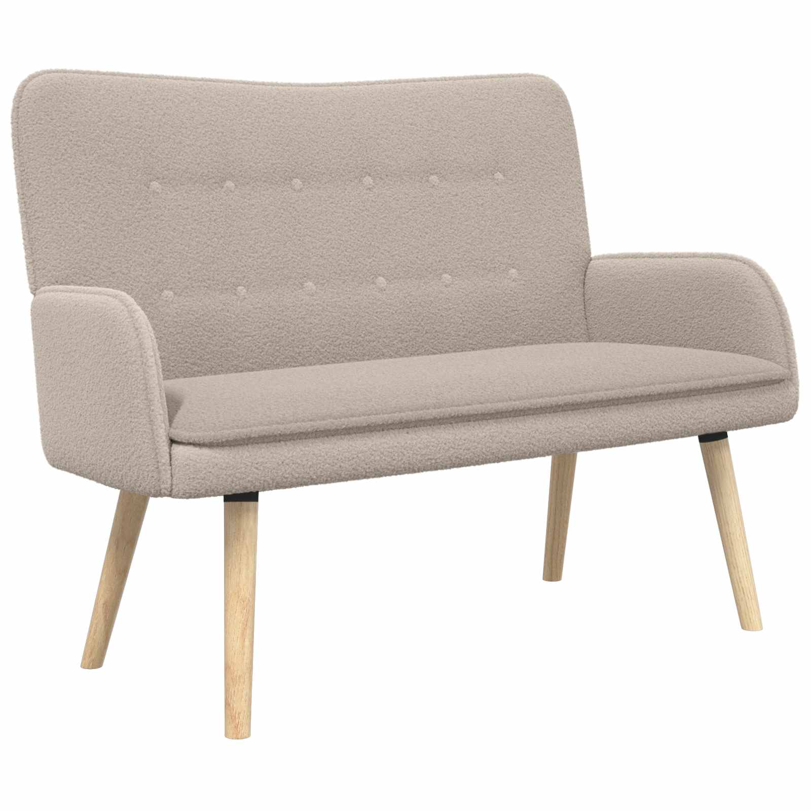 Sofa za dvije osobe Svjetlosiva 115 x 61 x 87 cm Bouclé