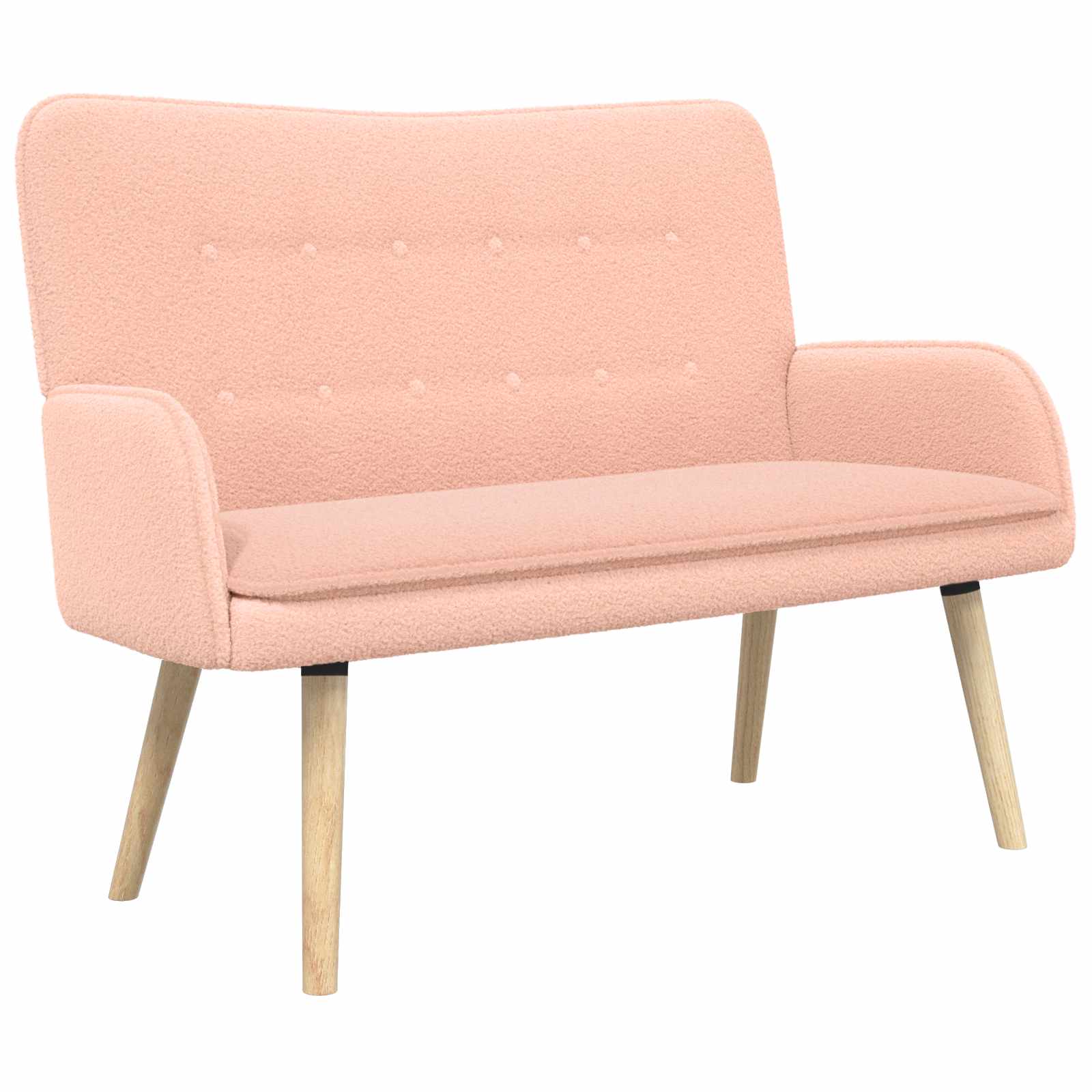 Sofa za dvije osobe Ružičasta 115 x 61 x 87 cm Bouclé
