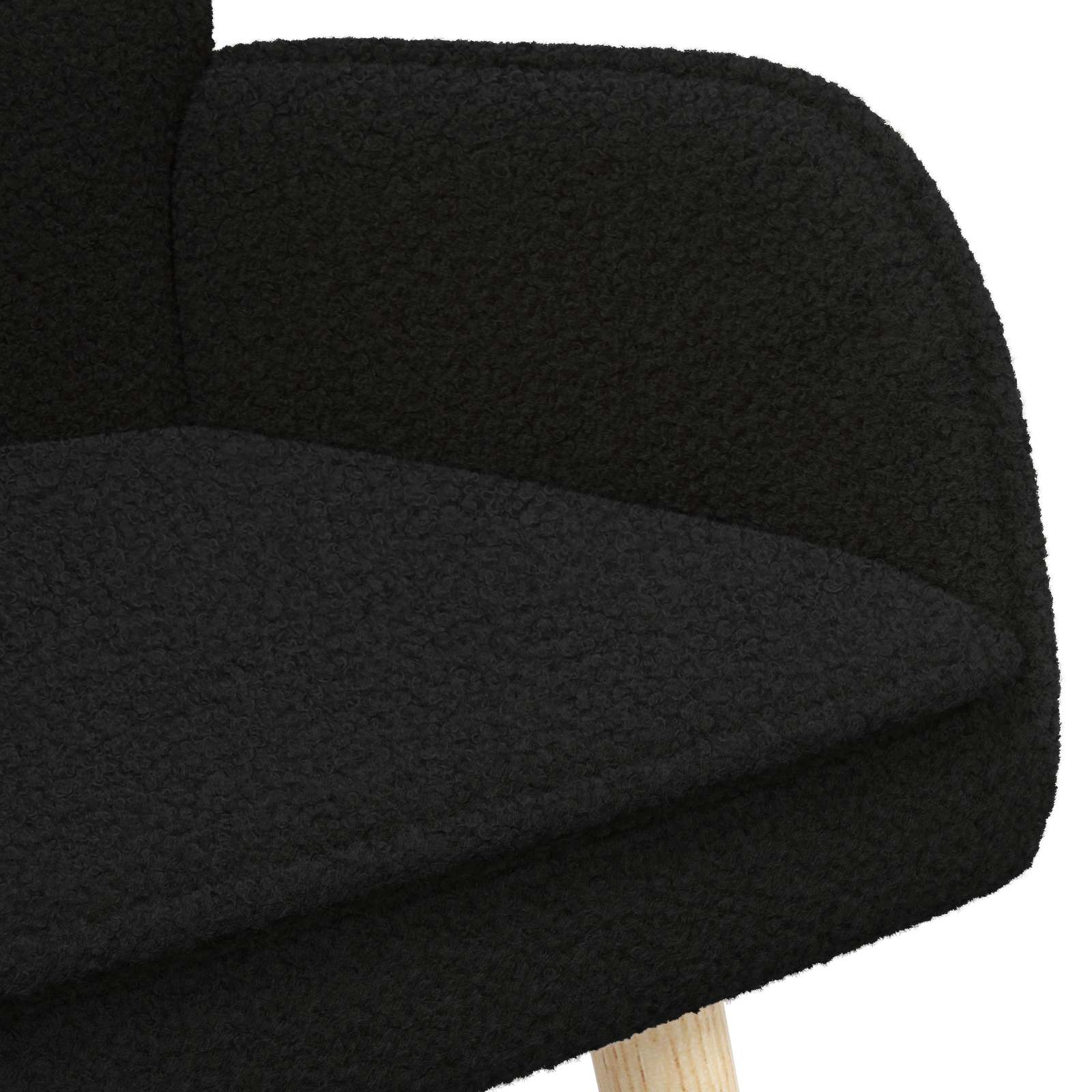 Sofa za dvije osobe Crna 115 x 61 x 87 cm Bouclé