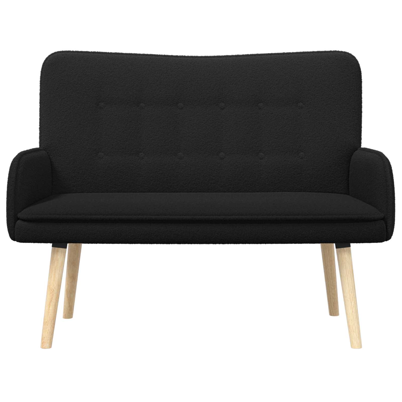 Sofa za dvije osobe Crna 115 x 61 x 87 cm Bouclé