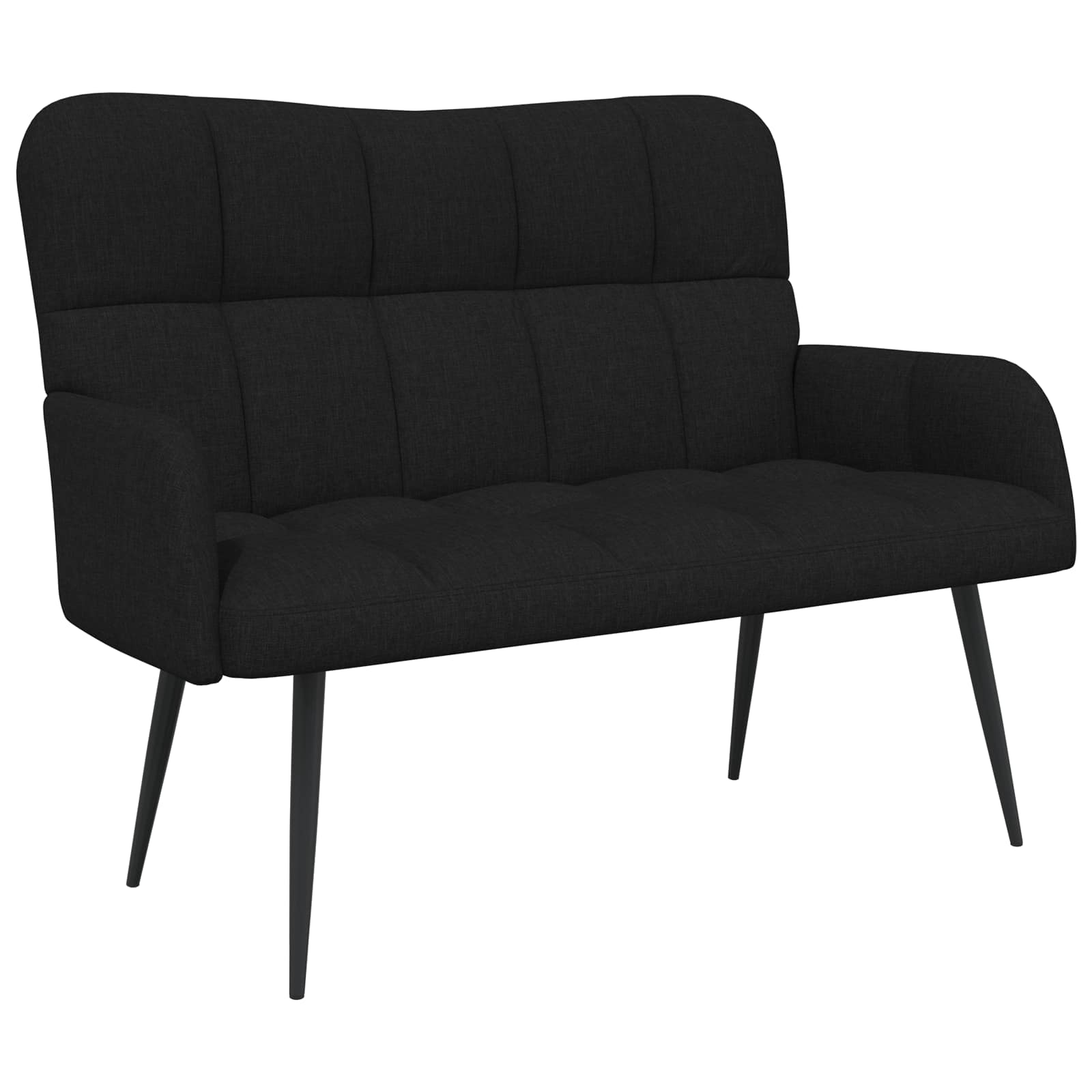 Sofa za dvije osobe Crna 115 x 61 x 87 cm Tkanina