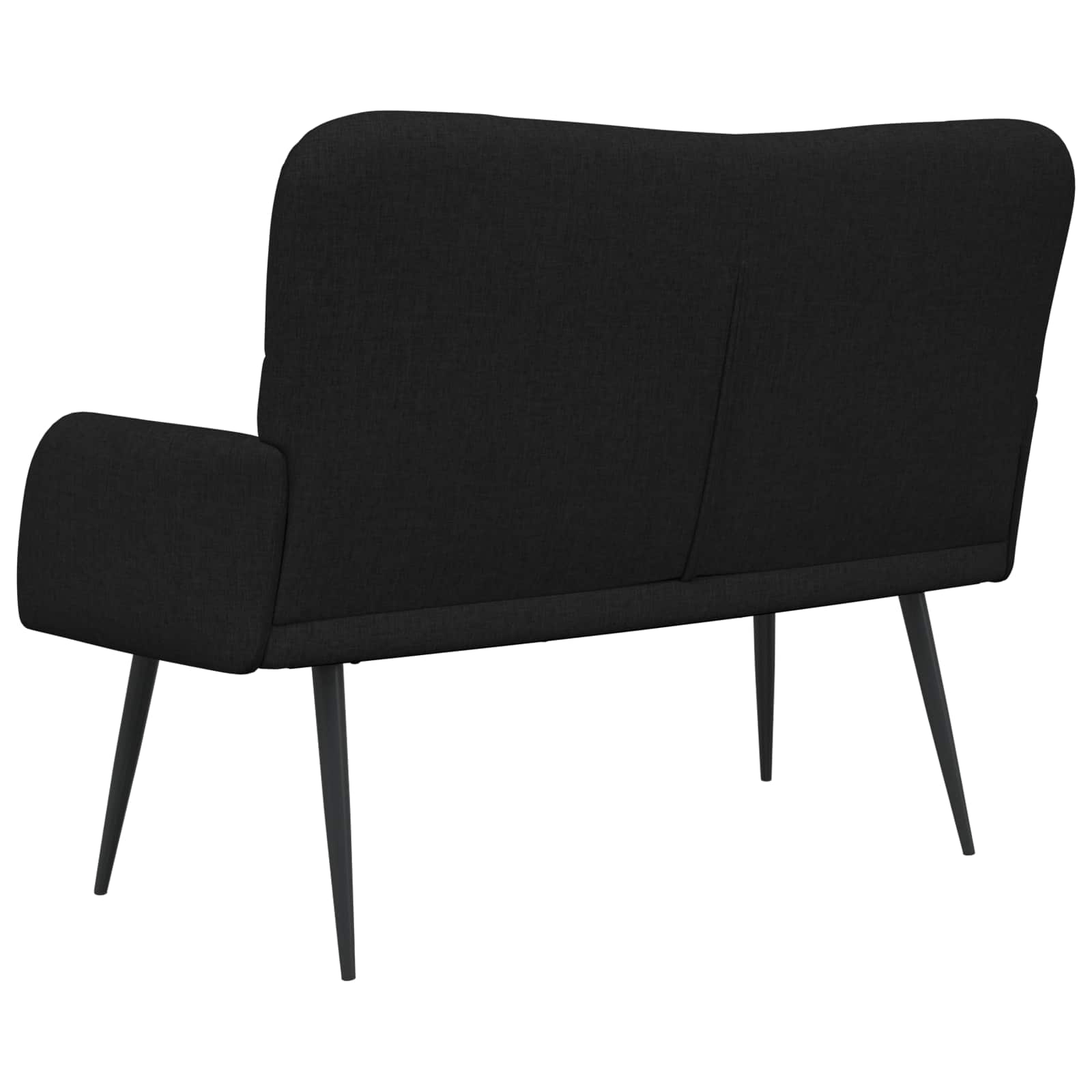 Sofa za dvije osobe Crna 115 x 61 x 87 cm Tkanina