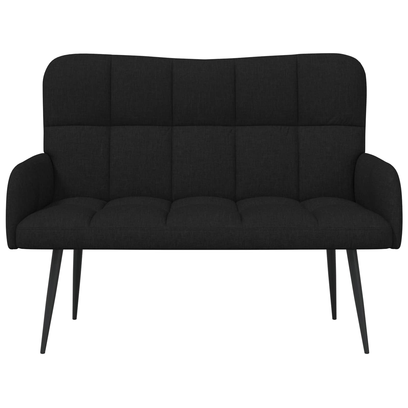 Sofa za dvije osobe Crna 115 x 61 x 87 cm Tkanina