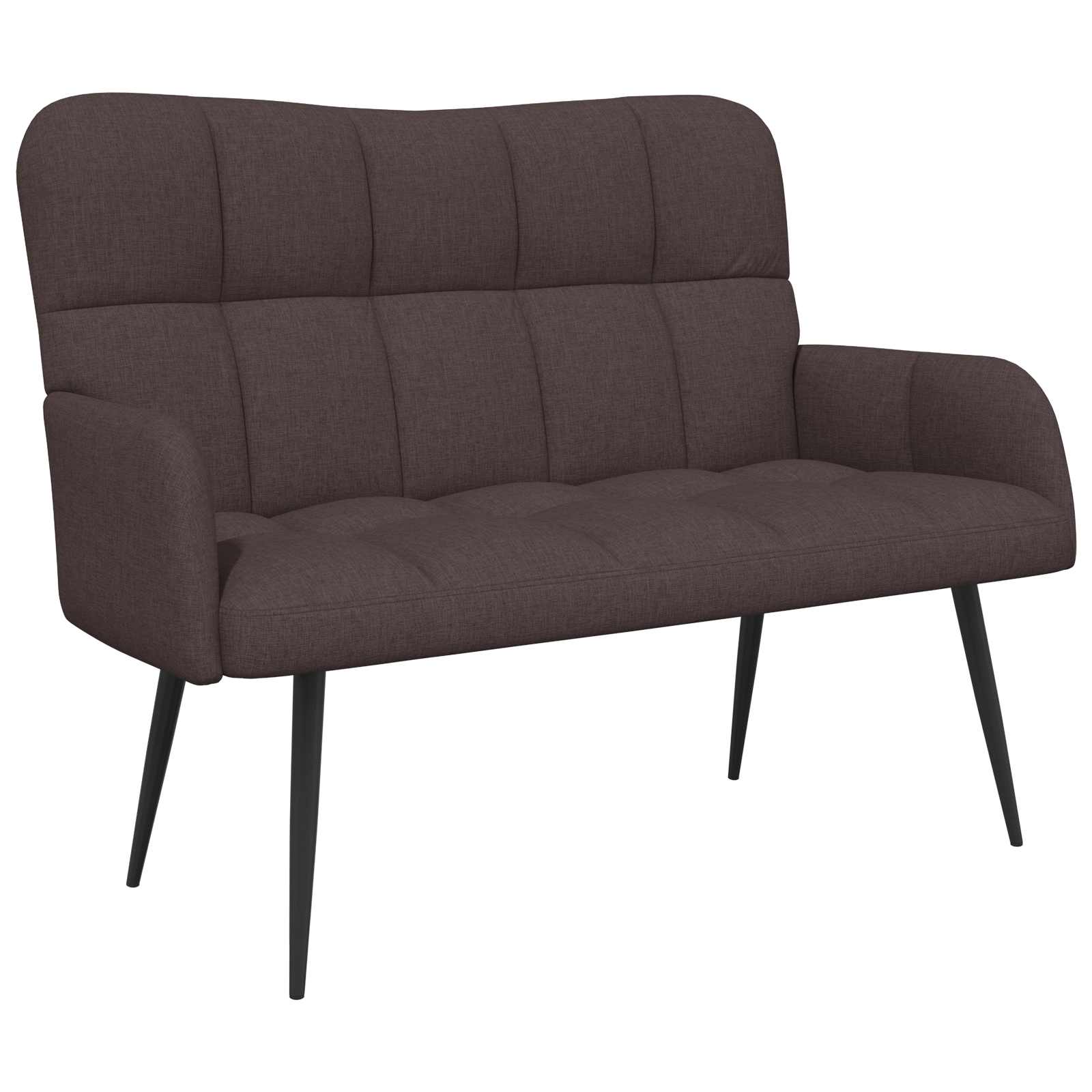 Sofa za dvije osobe Tamno smeđa 115 x 61 x 87 cm Tkanina