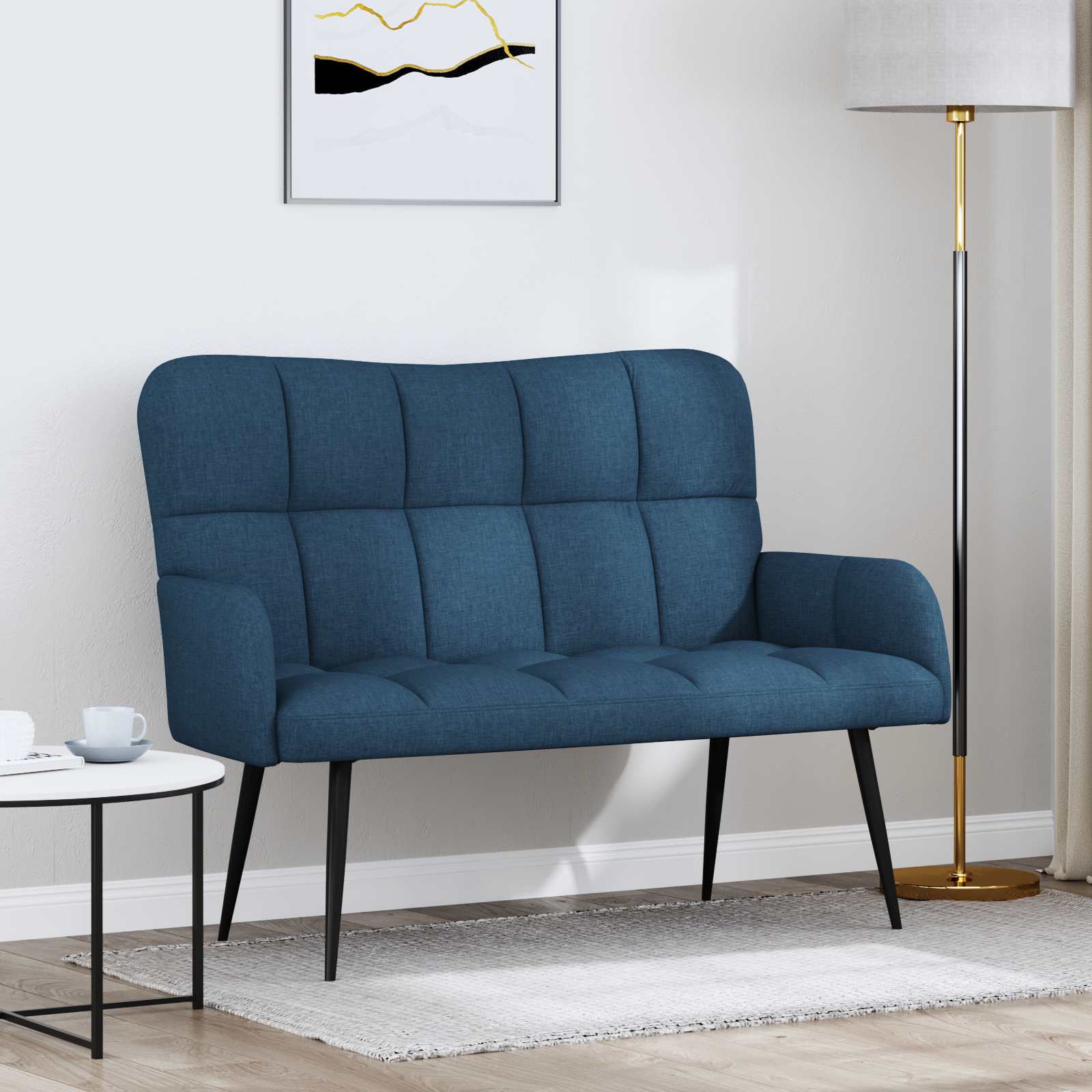 Sofa za dvije osobe Plava 115 x 61 x 87 cm Tkanina