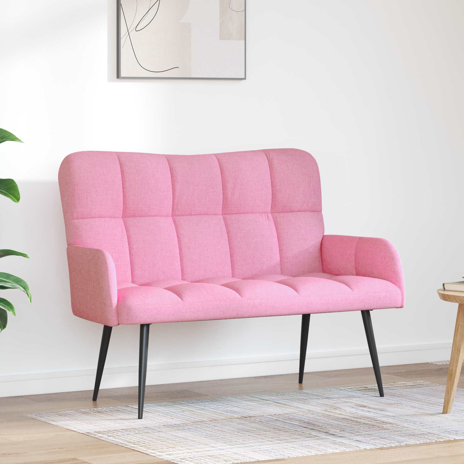 Sofa za dvije osobe Ružičasta 115 x 61 x 87 cm Tkanina