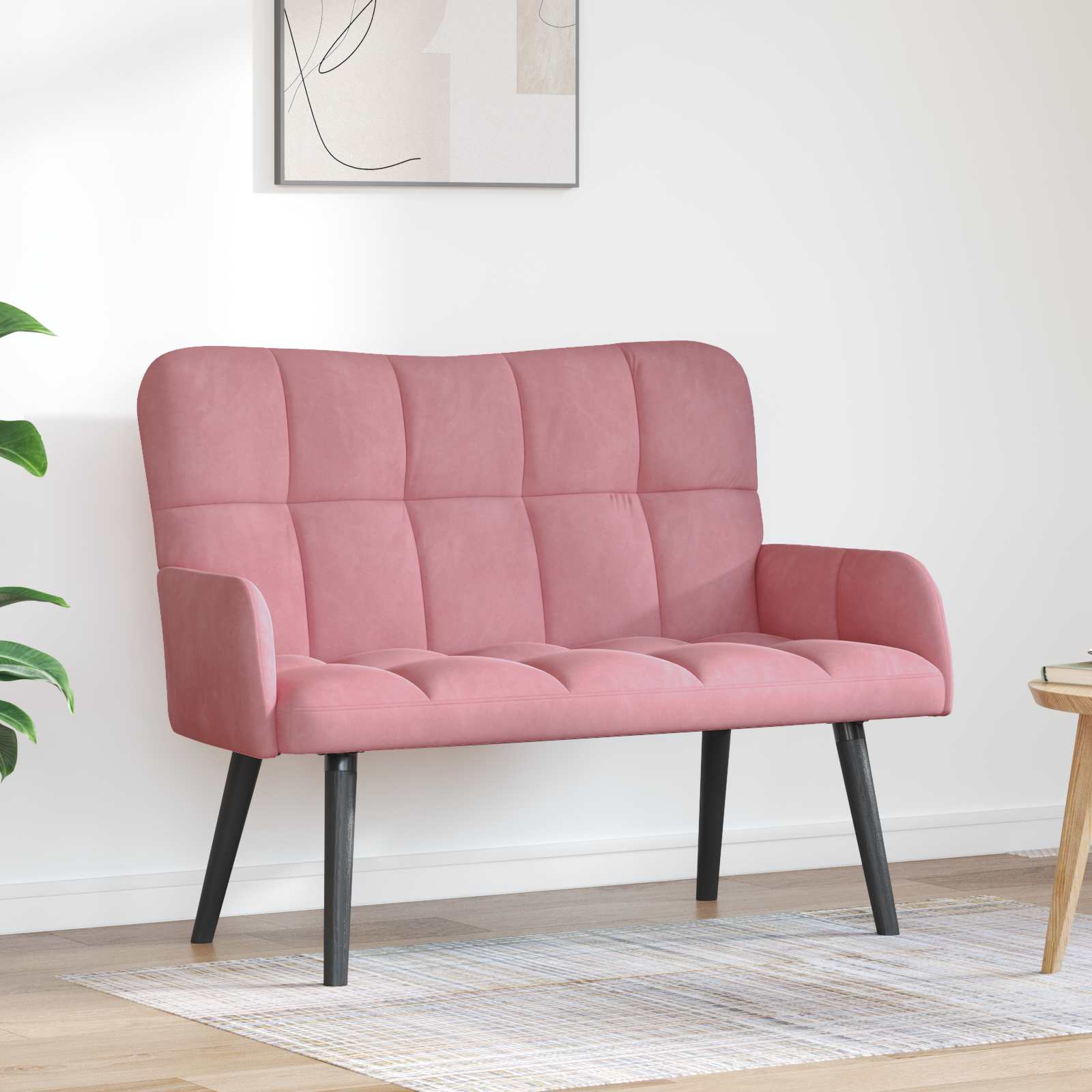 Kauč za dvoje Ružičasta 115 x 61 x 87 cm Baršun