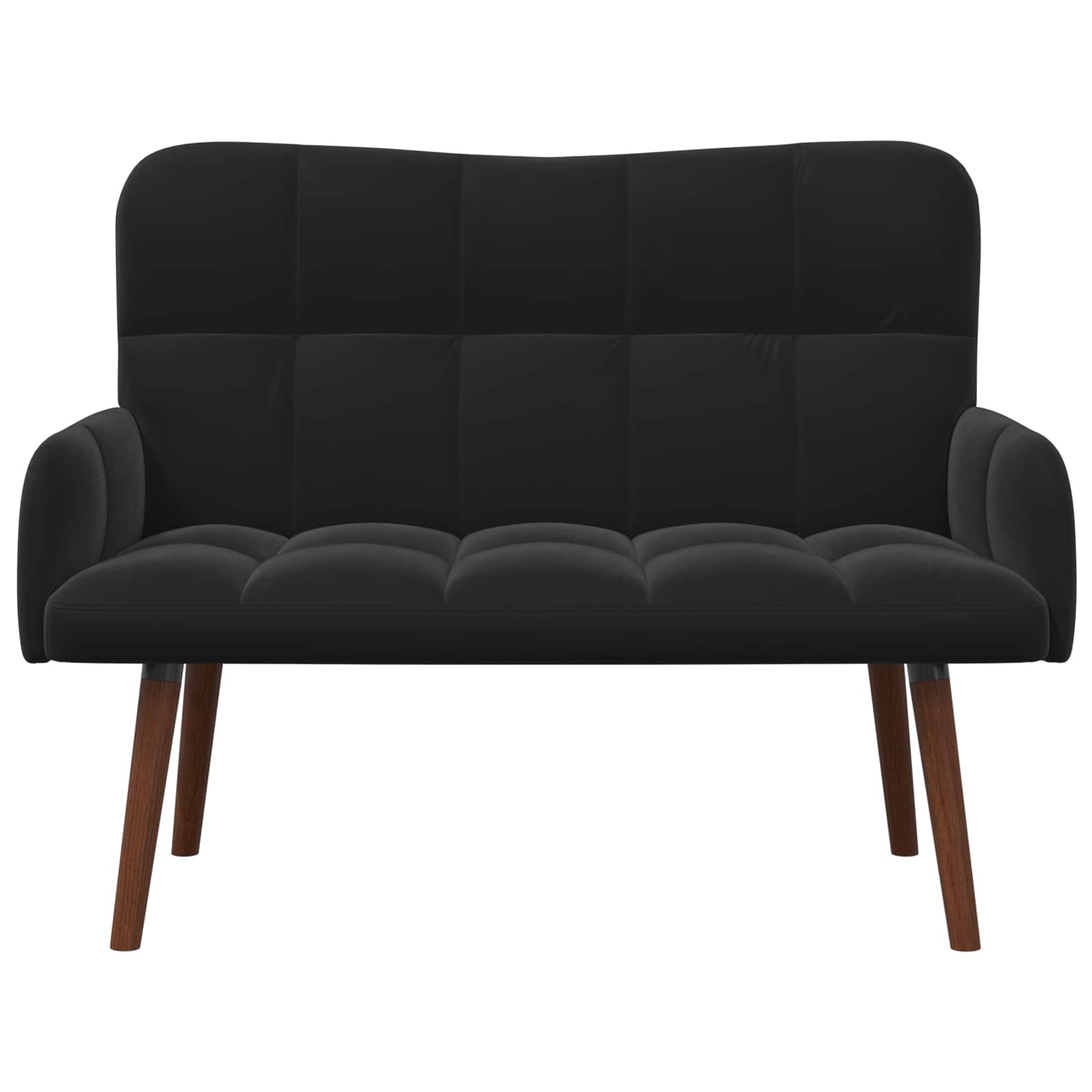 Sofa za dvije osobe Crna 115 x 61 x 87 cm Baršun