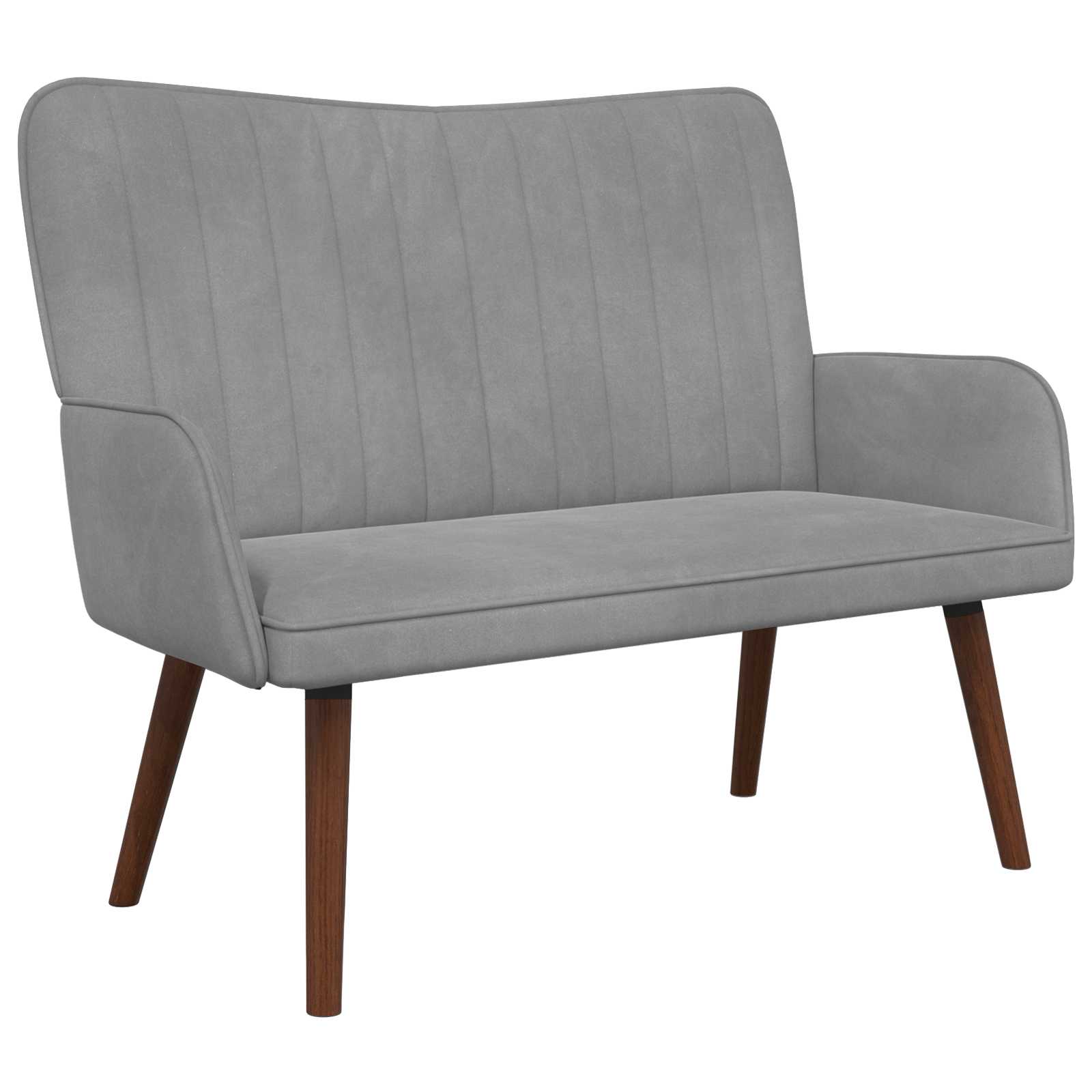 Sofa za dvije osobe Svjetlosiva 115 x 61 x 87 cm Baršun