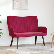 Sofa za dvije osobe Vinska crvena 115 x 61 x 87 cm Baršun