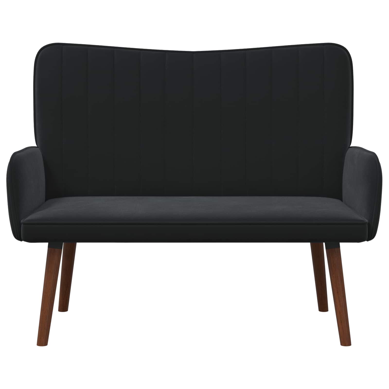 Sofa za dvije osobe Crna 115 x 61 x 87 cm Baršun