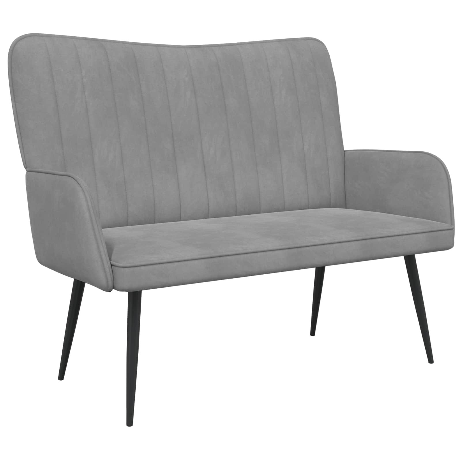 Sofa za dvije osobe Svjetlosiva 115 x 61 x 87 cm Baršun