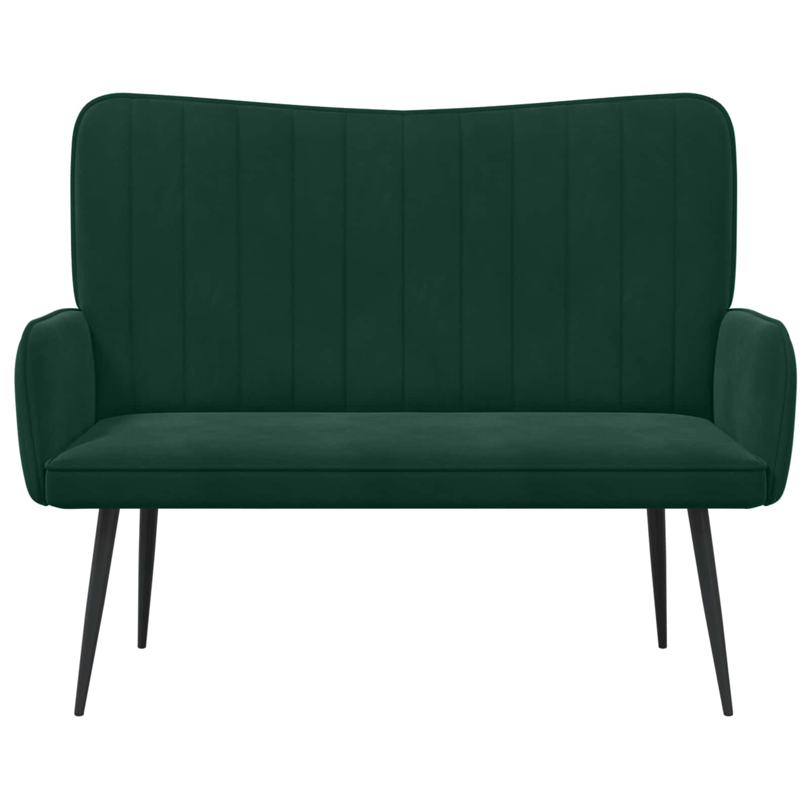 Sofa za dvije osobe Tamnozelena 115 x 61 x 87 cm Baršun