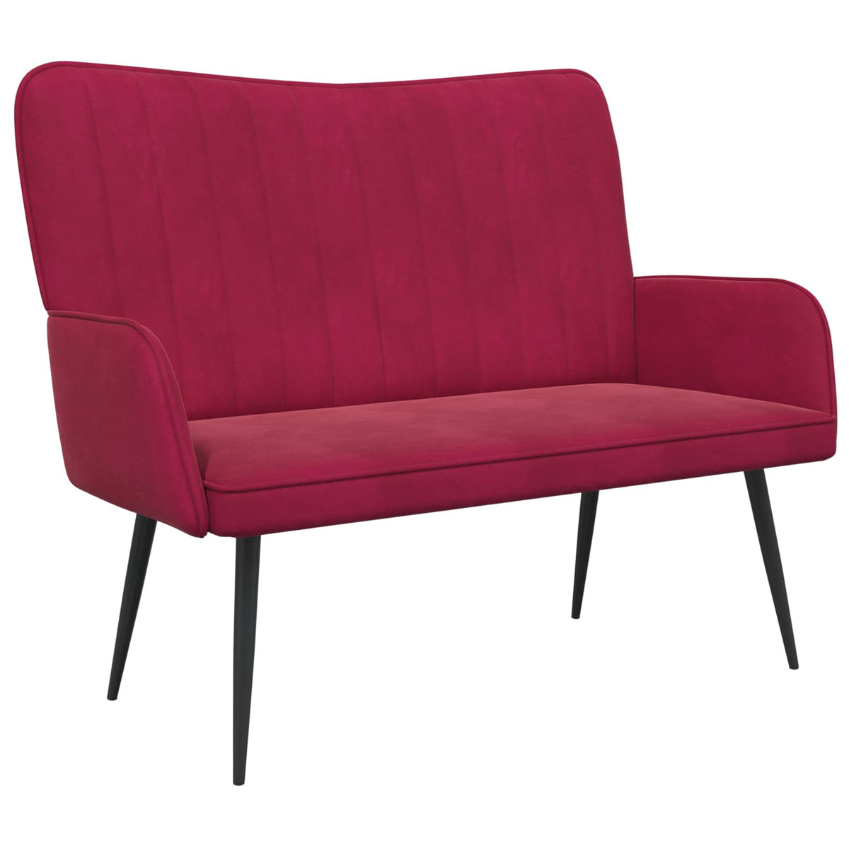 Sofa za dvije osobe Vinska crvena 115 x 61 x 87 cm Baršun
