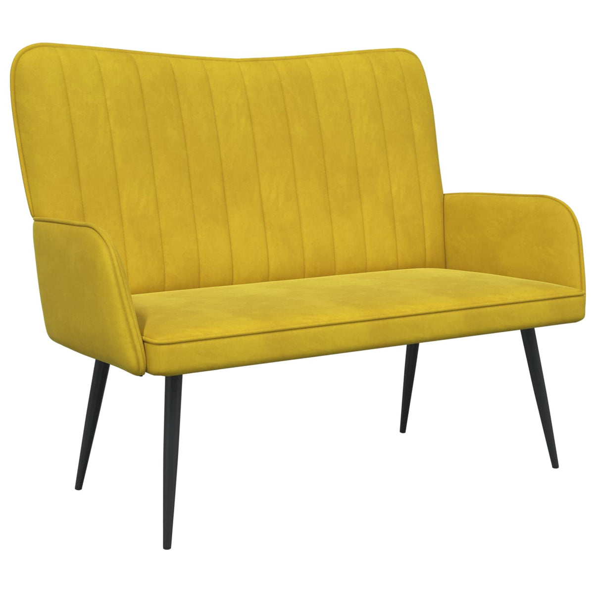 Sofa za dvije osobe Žuta 115 x 61 x 87 cm Baršun
